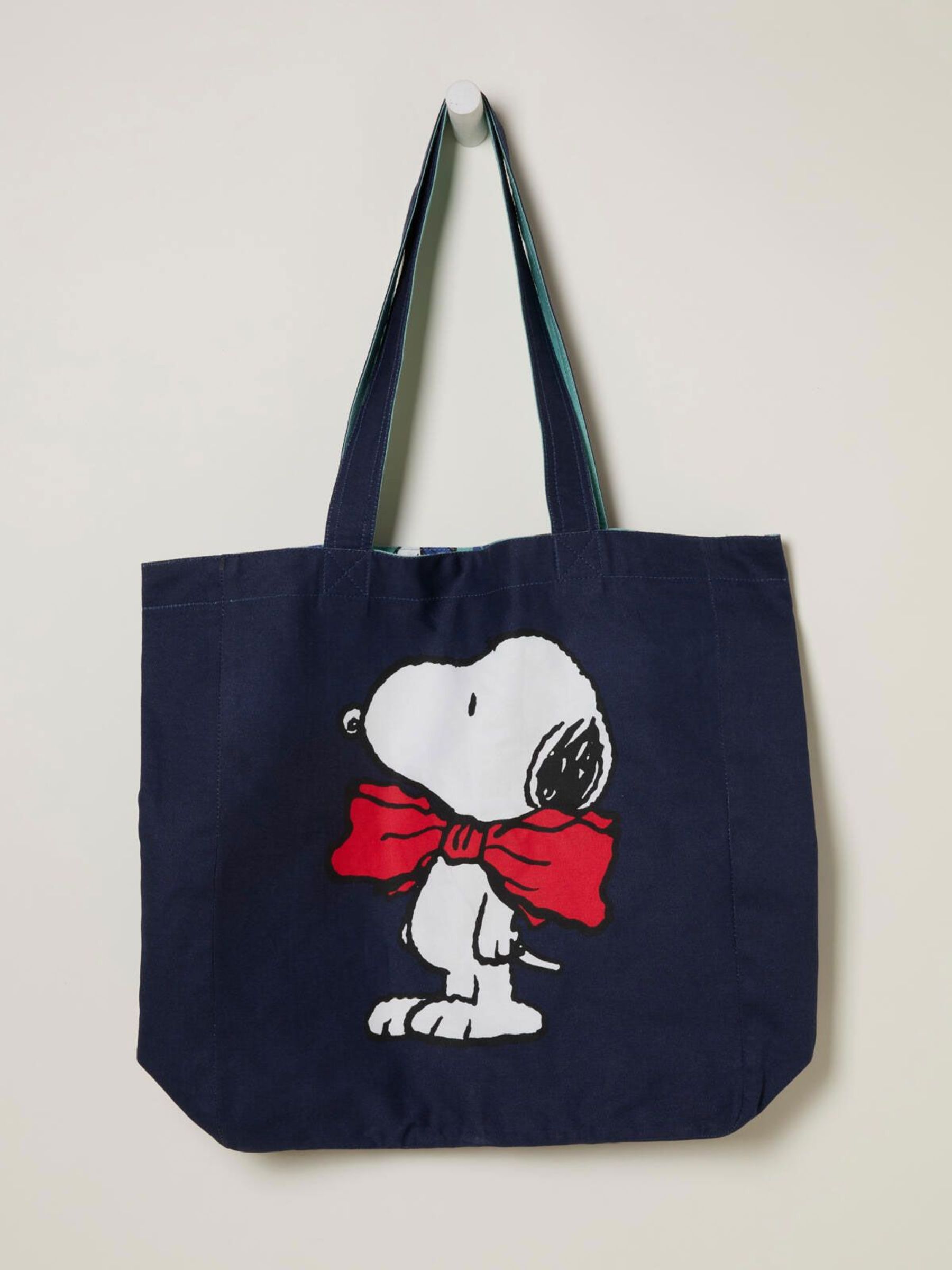 Navy Snoopy Bow Reversible Tote Bag (H57146) | £17.50