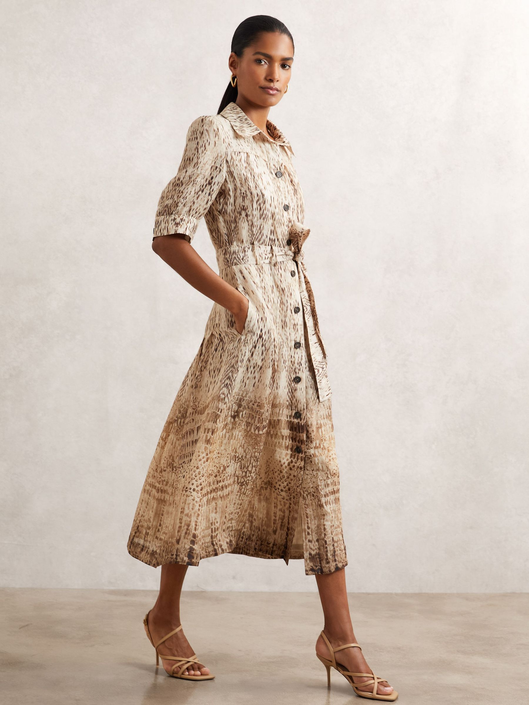 Animal Print Shirt in Neutral (H57221) | £258
