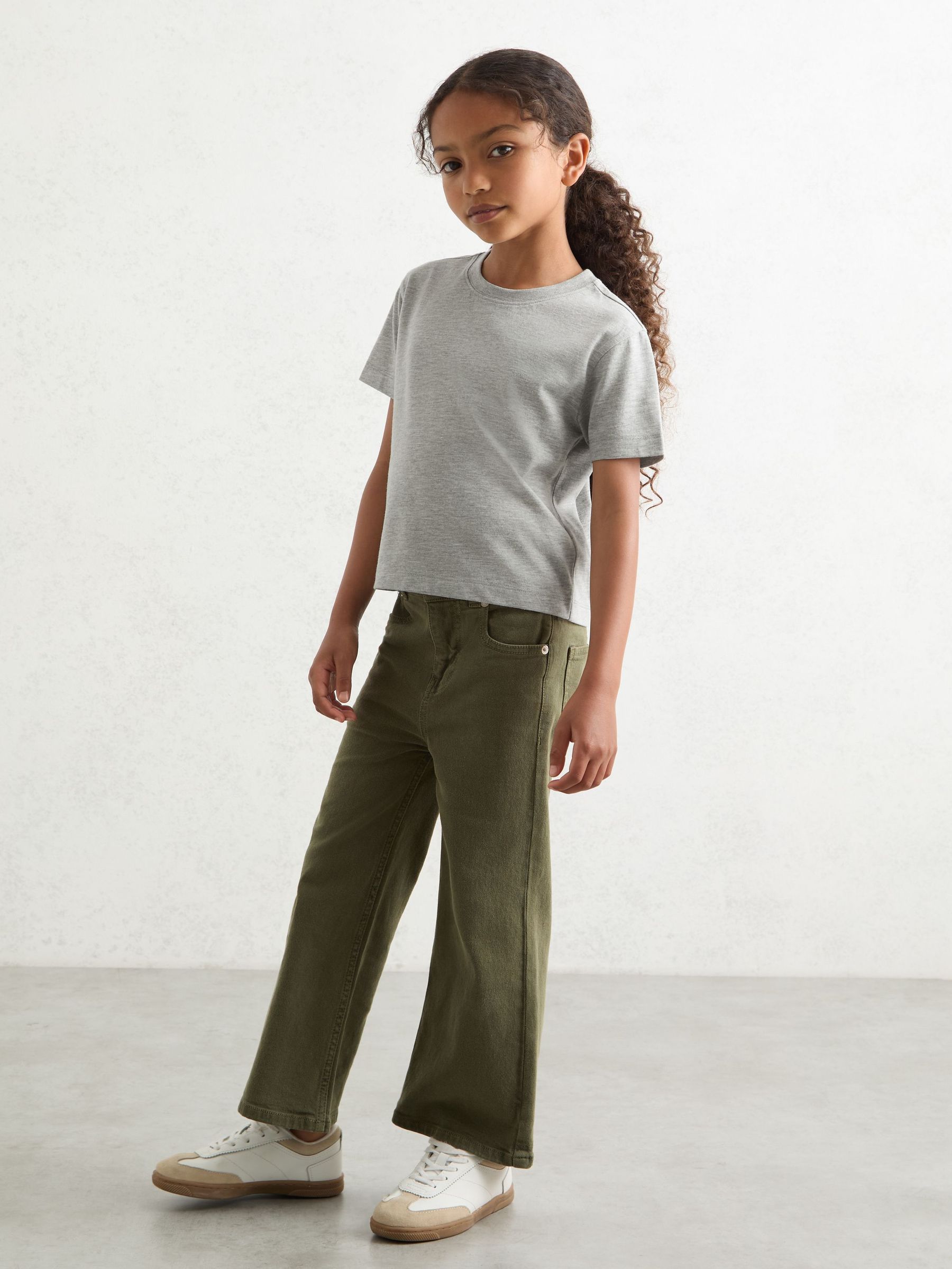 9-13 yrs Cotton-Blend Crew-Neck T-Shirt in Grey Marl (H58121) | £11