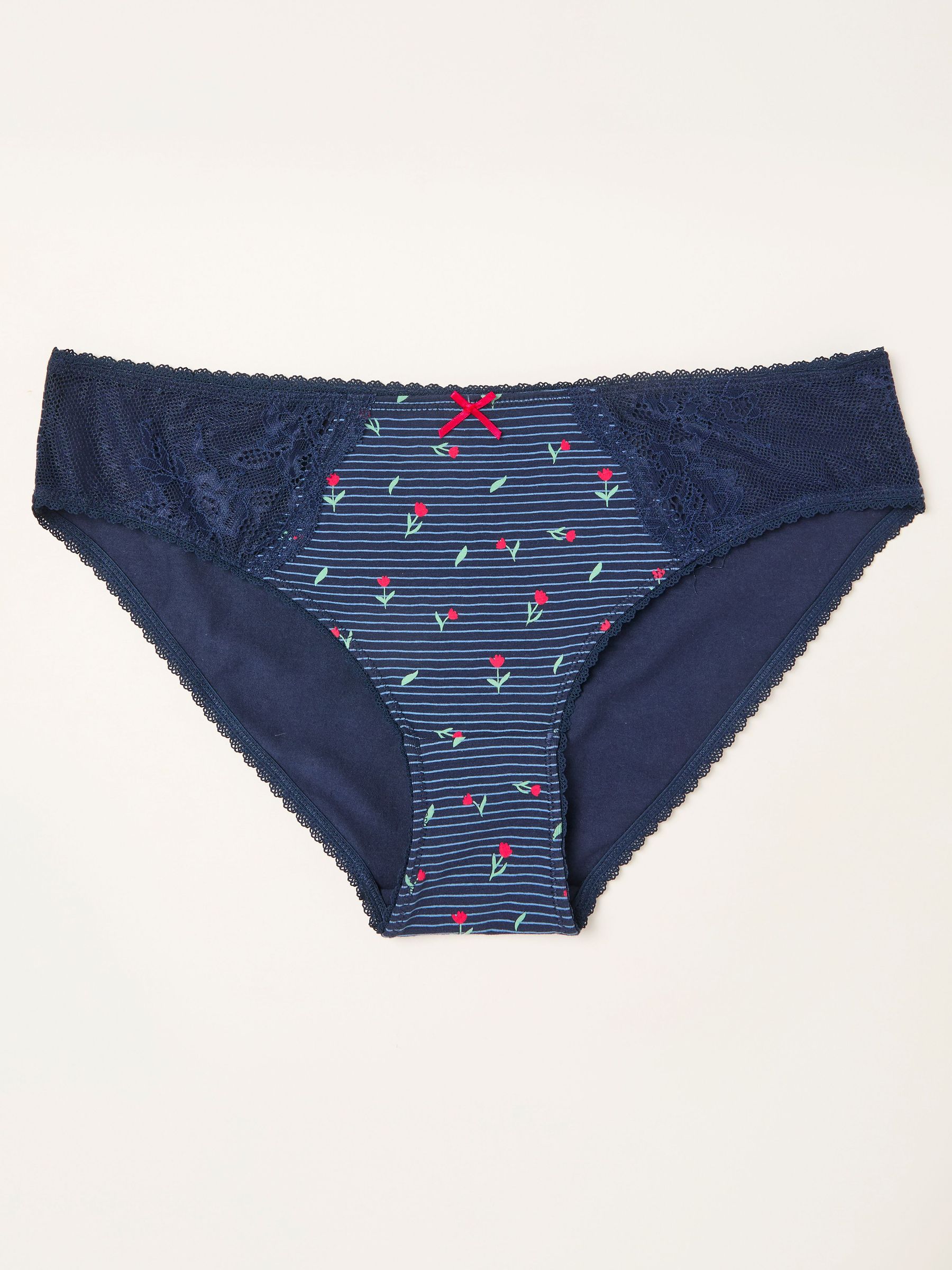 Navy Tulip Stripe Classic Knickers (H59231) | £9