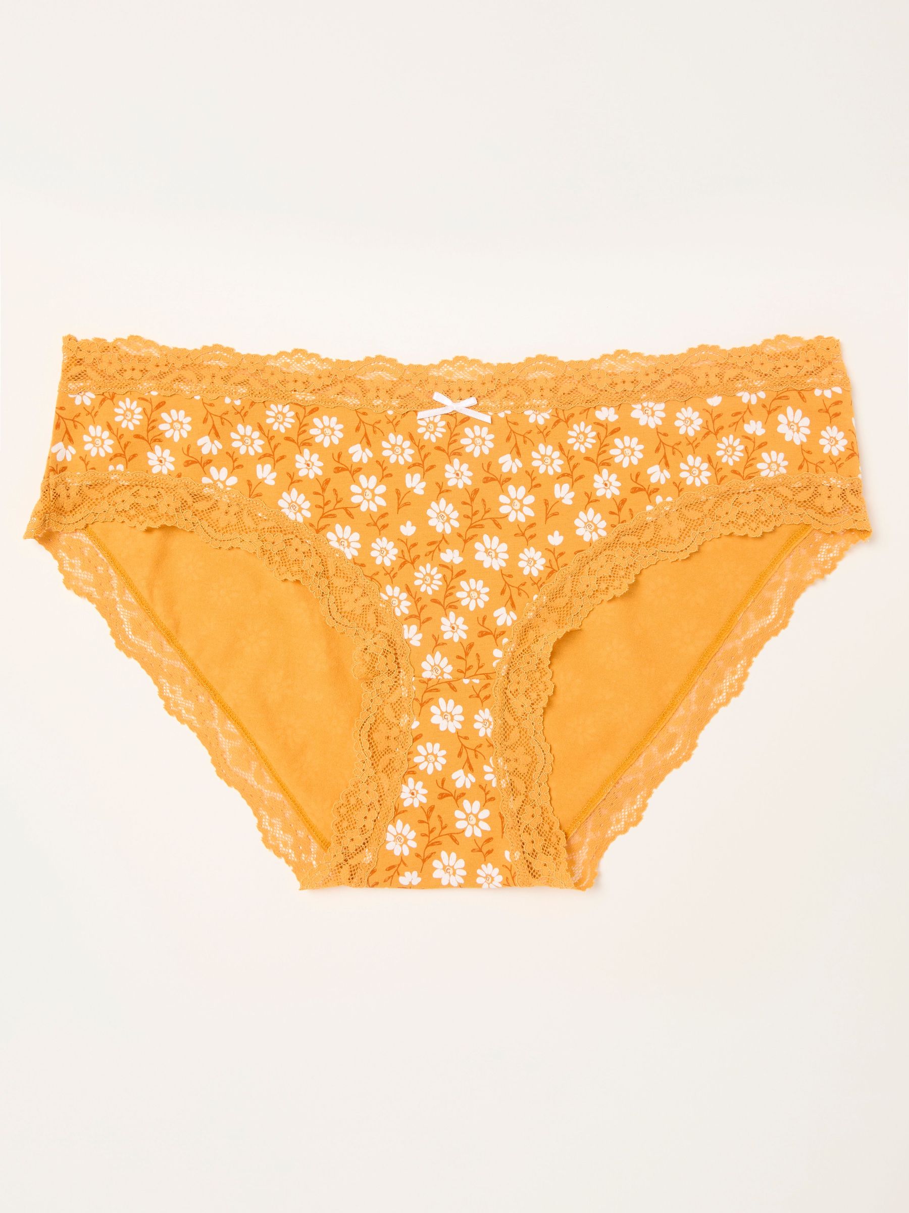 Mustard Yellow Daisy Classic Knickers (H59233) | £9