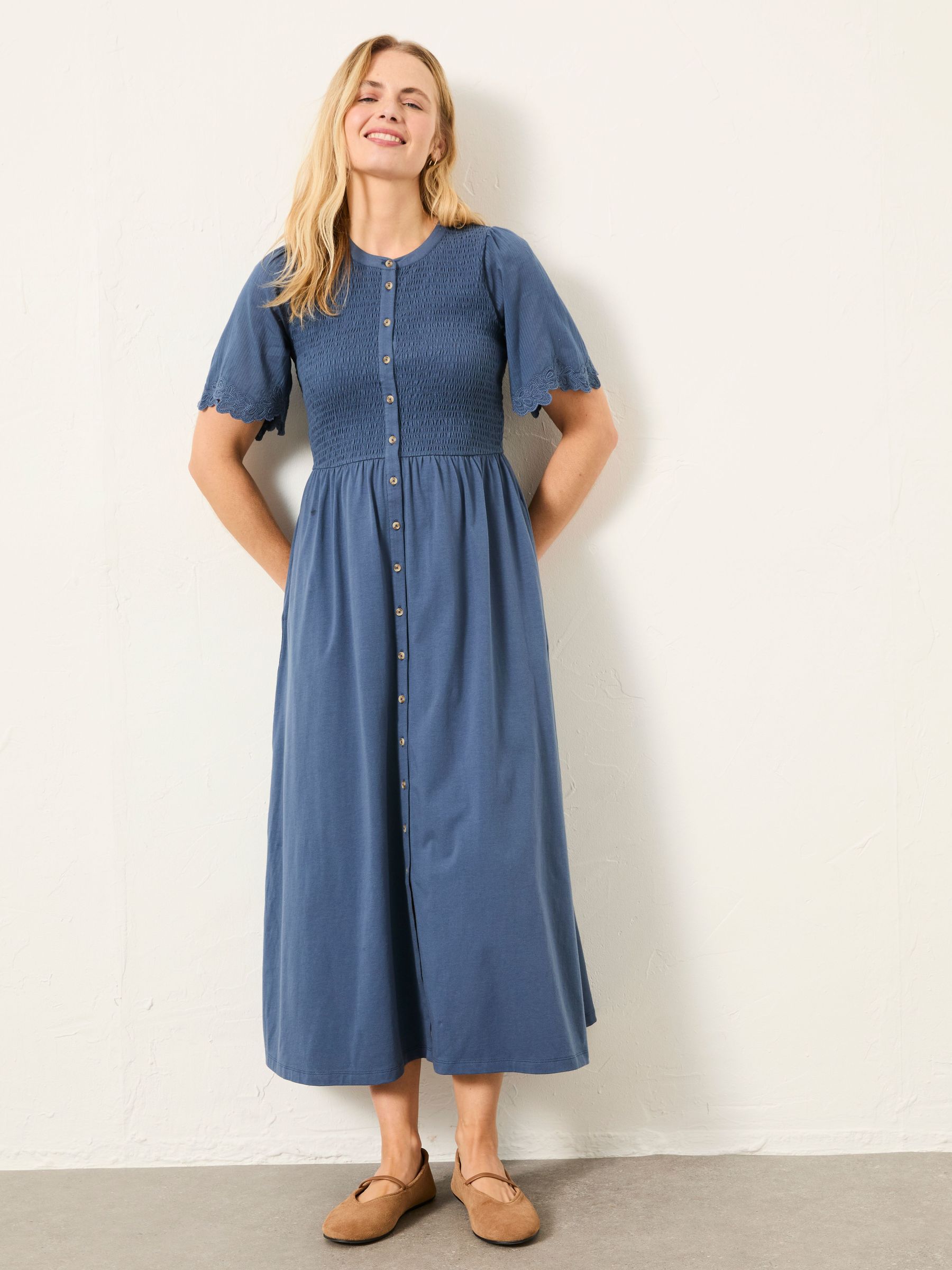 Fleur Indigo Blue Regular Jersey Midi Dress (H59281) | £69