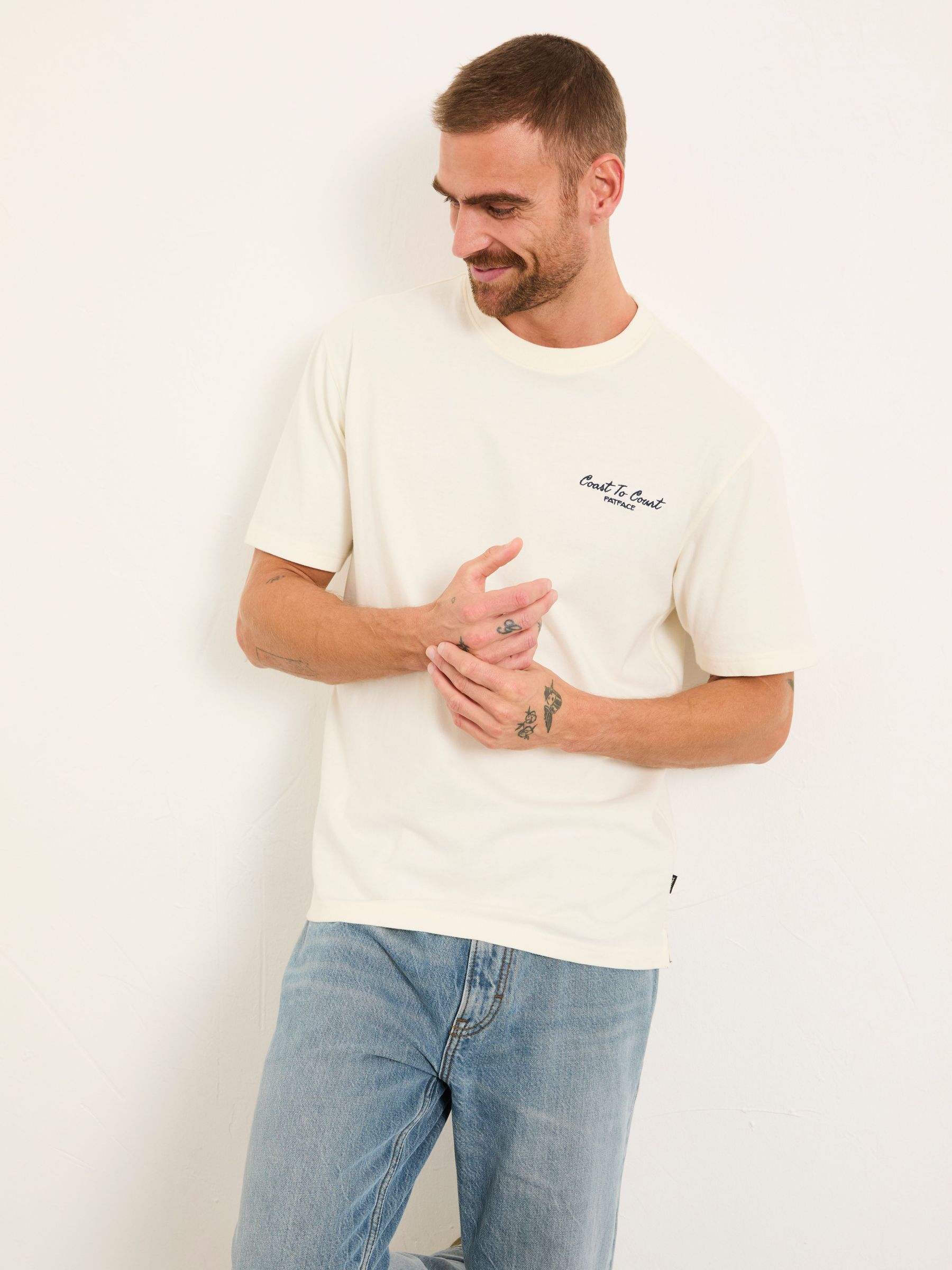 Natural Coast To Court Graphic Tshirt (H59468) | £29.50