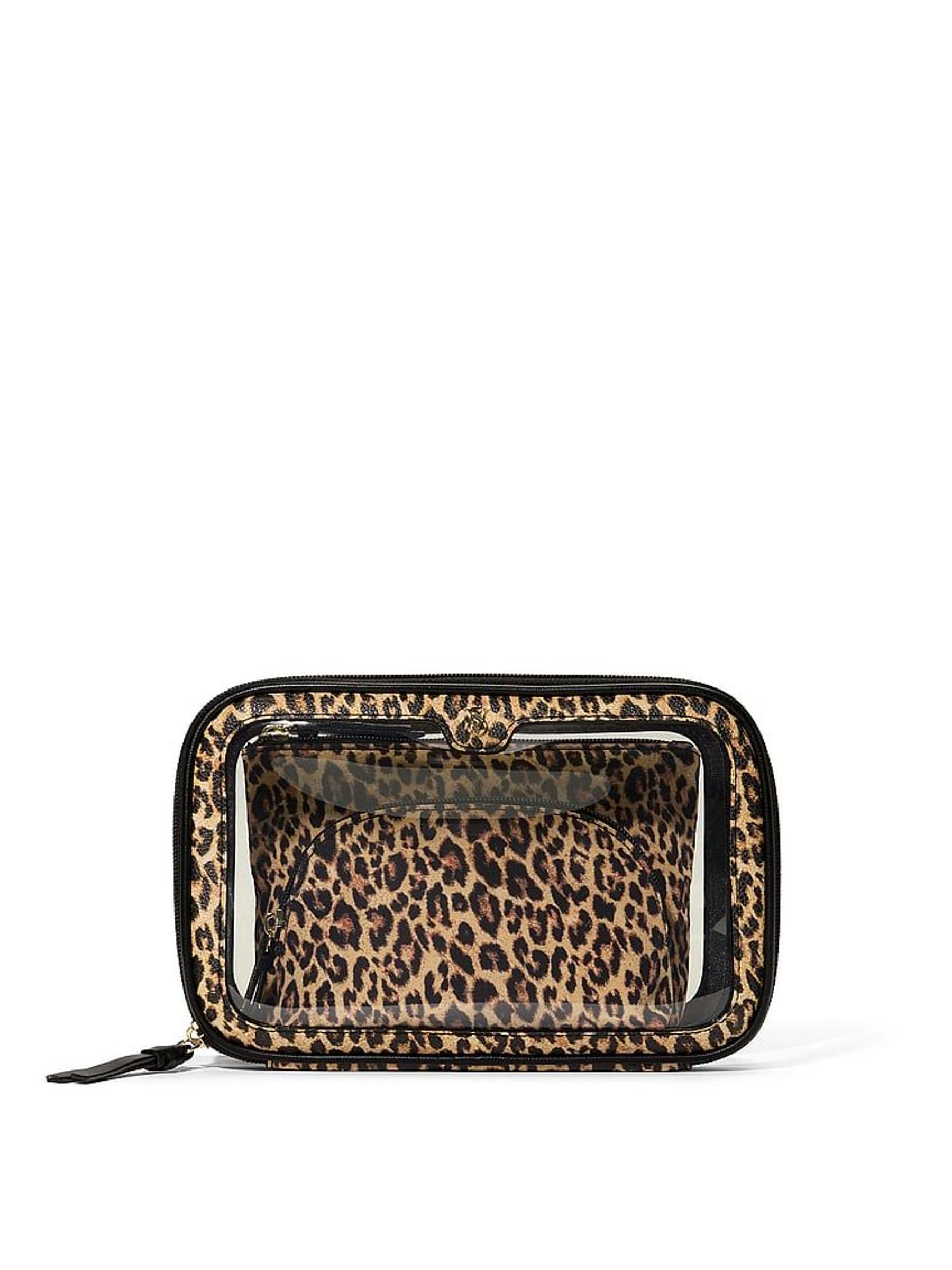 Leopard Brown Travel Trio Make-Up Bag (H60335) | £35