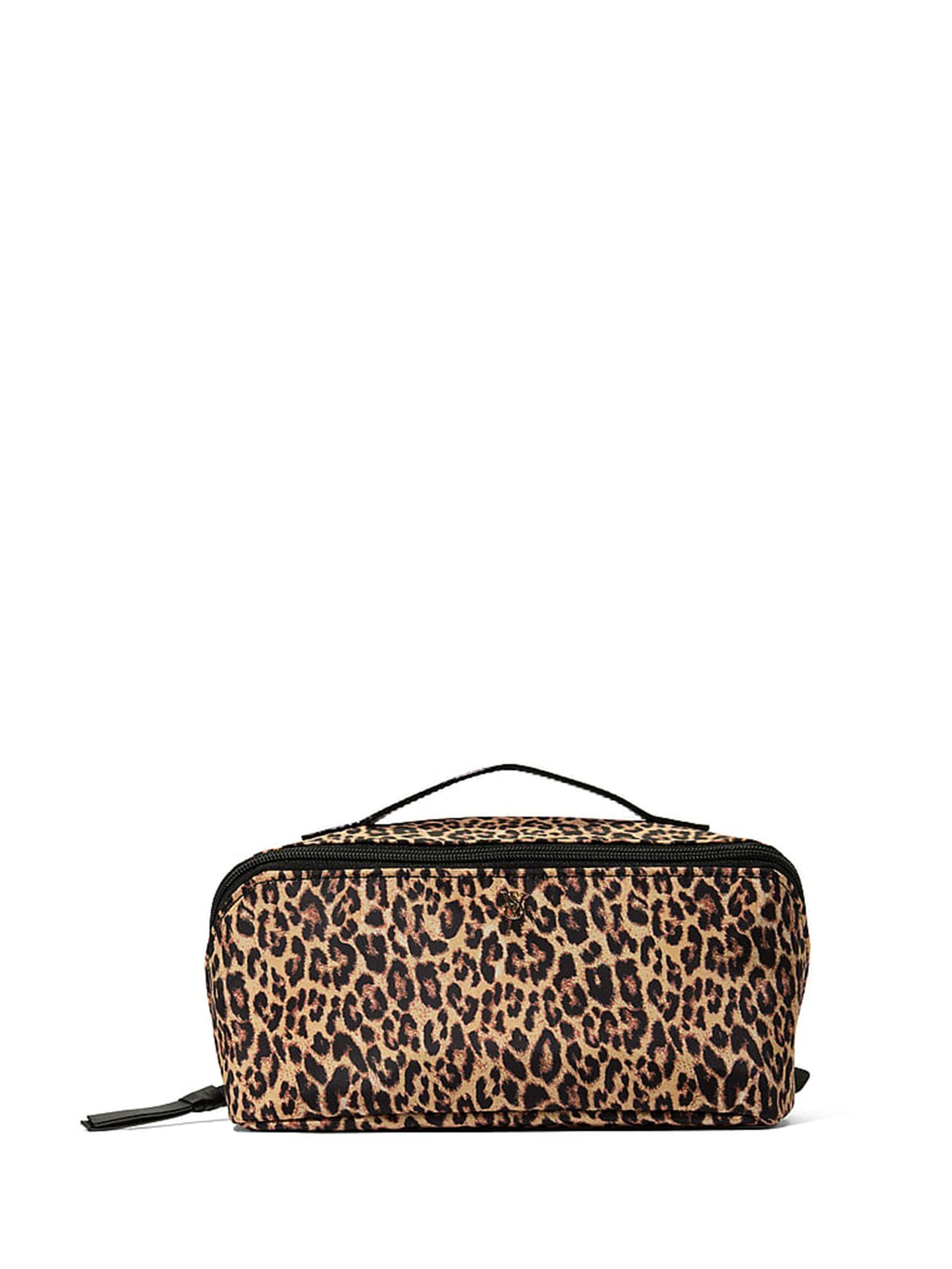Leopard Brown 3 Piece Expandable Travel Make-Up Bag (H60340) | £35