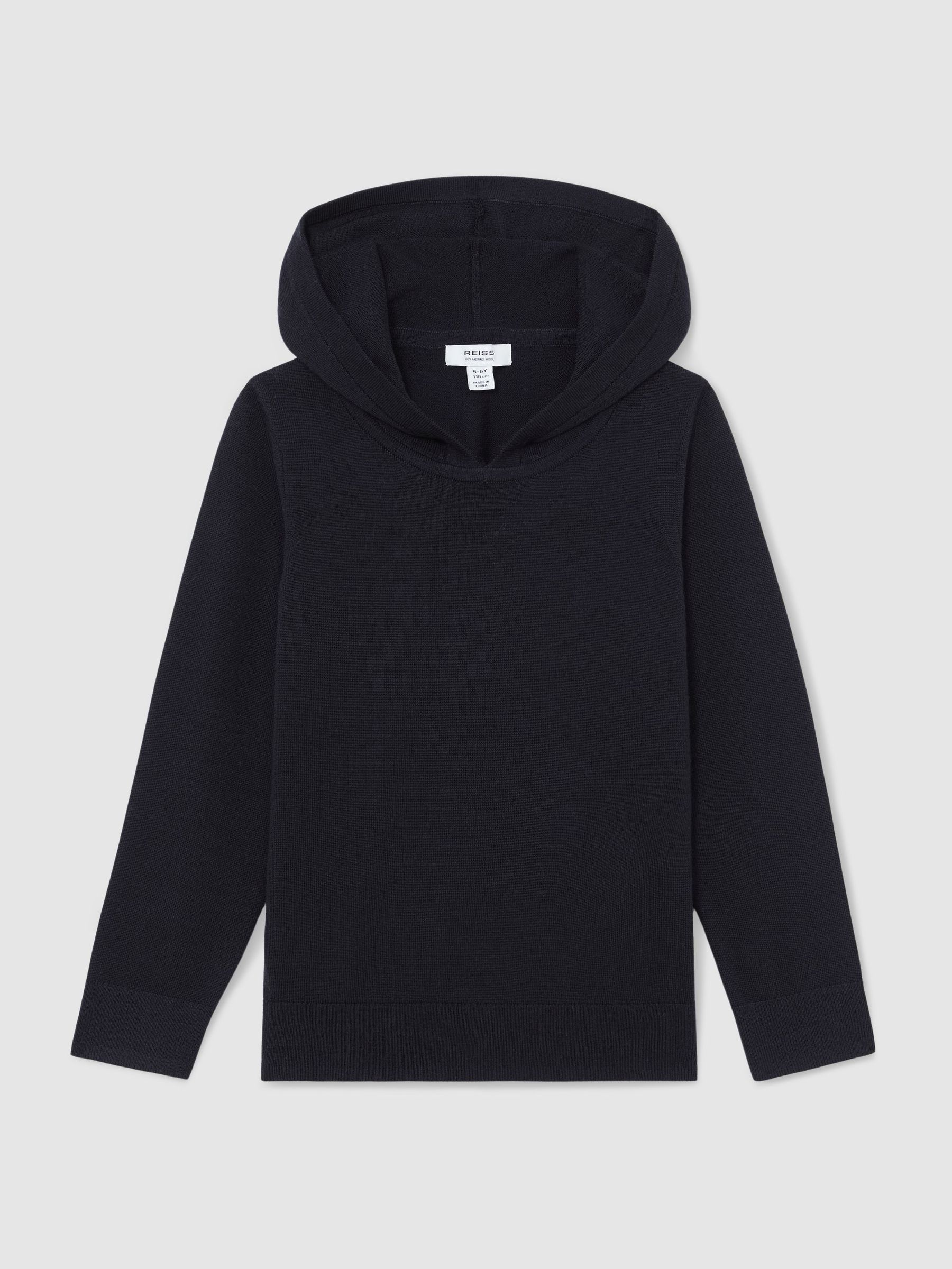 Merino Wool Hoodie in Navy (H60859) | £50