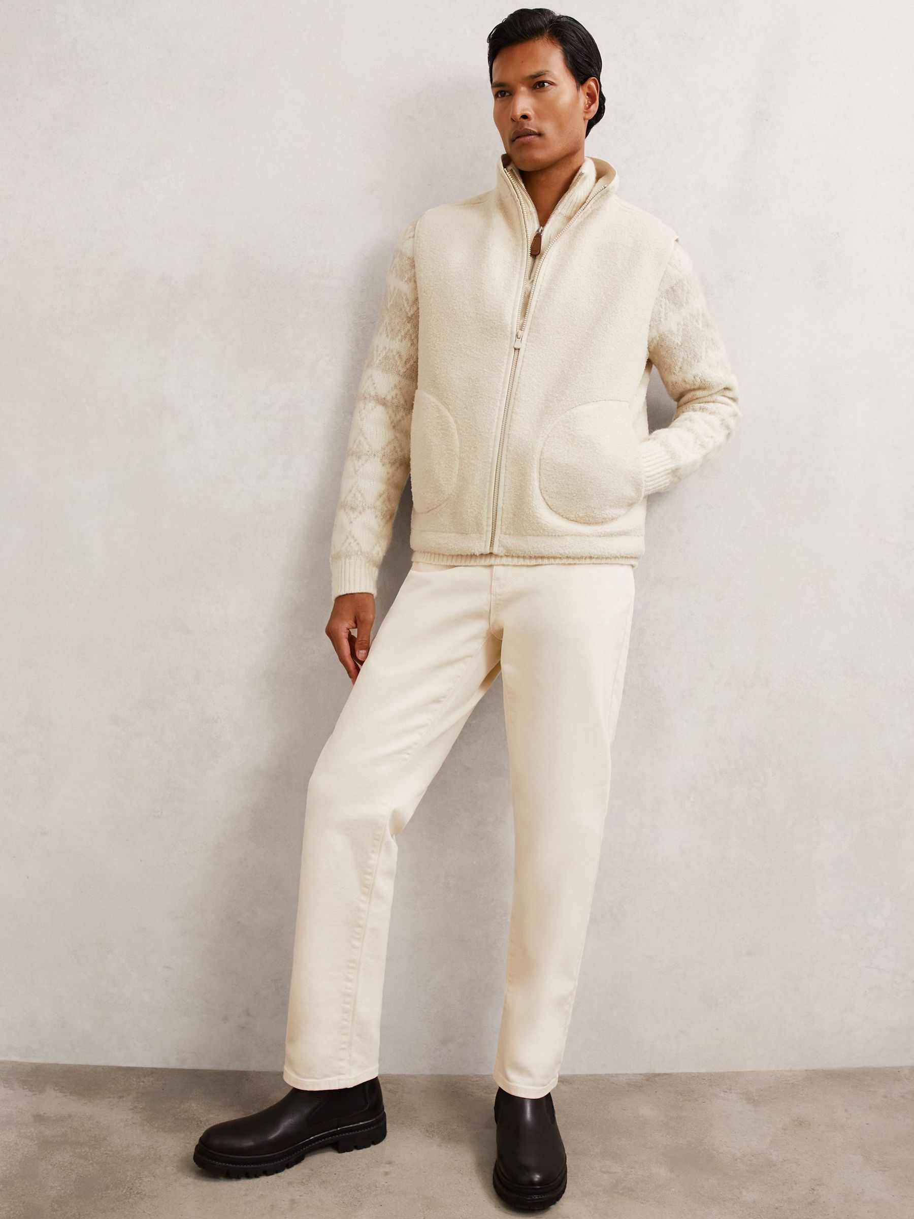 Fleece Zip-Through Gilet in Ecru (H62744) | £118