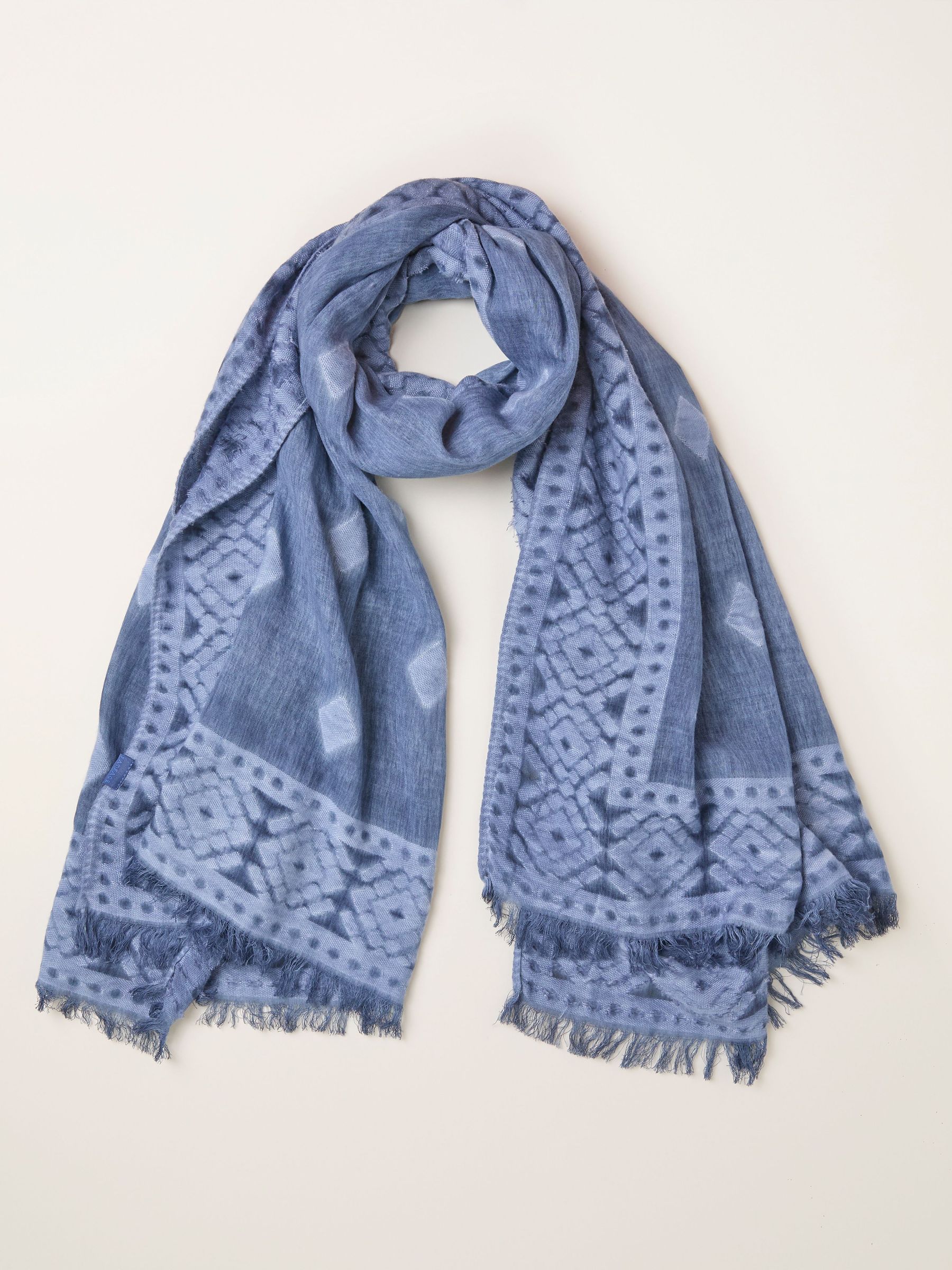Blue Jaquard Scarf (H63095) | £27.50