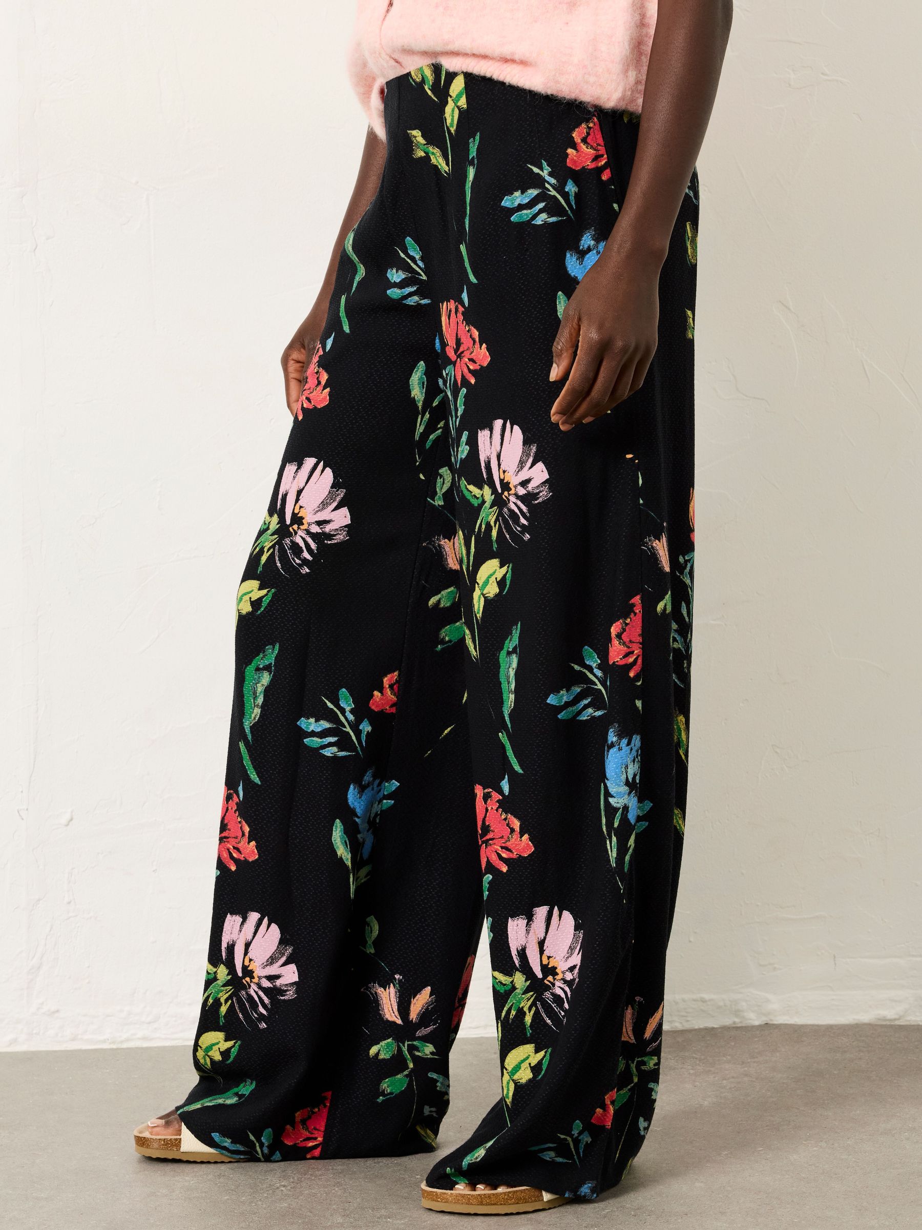 Zelda painted floral Wide Leg Trouser (H63326) | £59