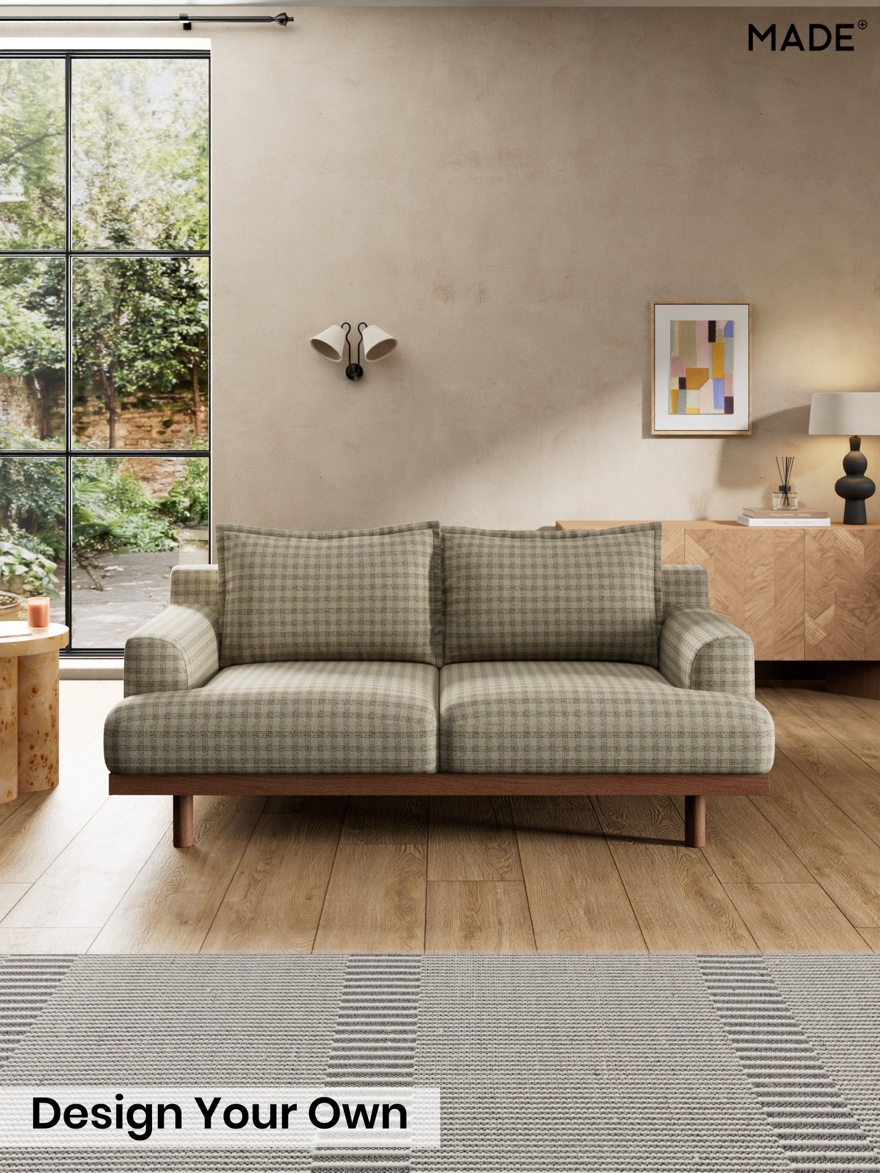 Declan Check/Natural and Black - Turin By Made