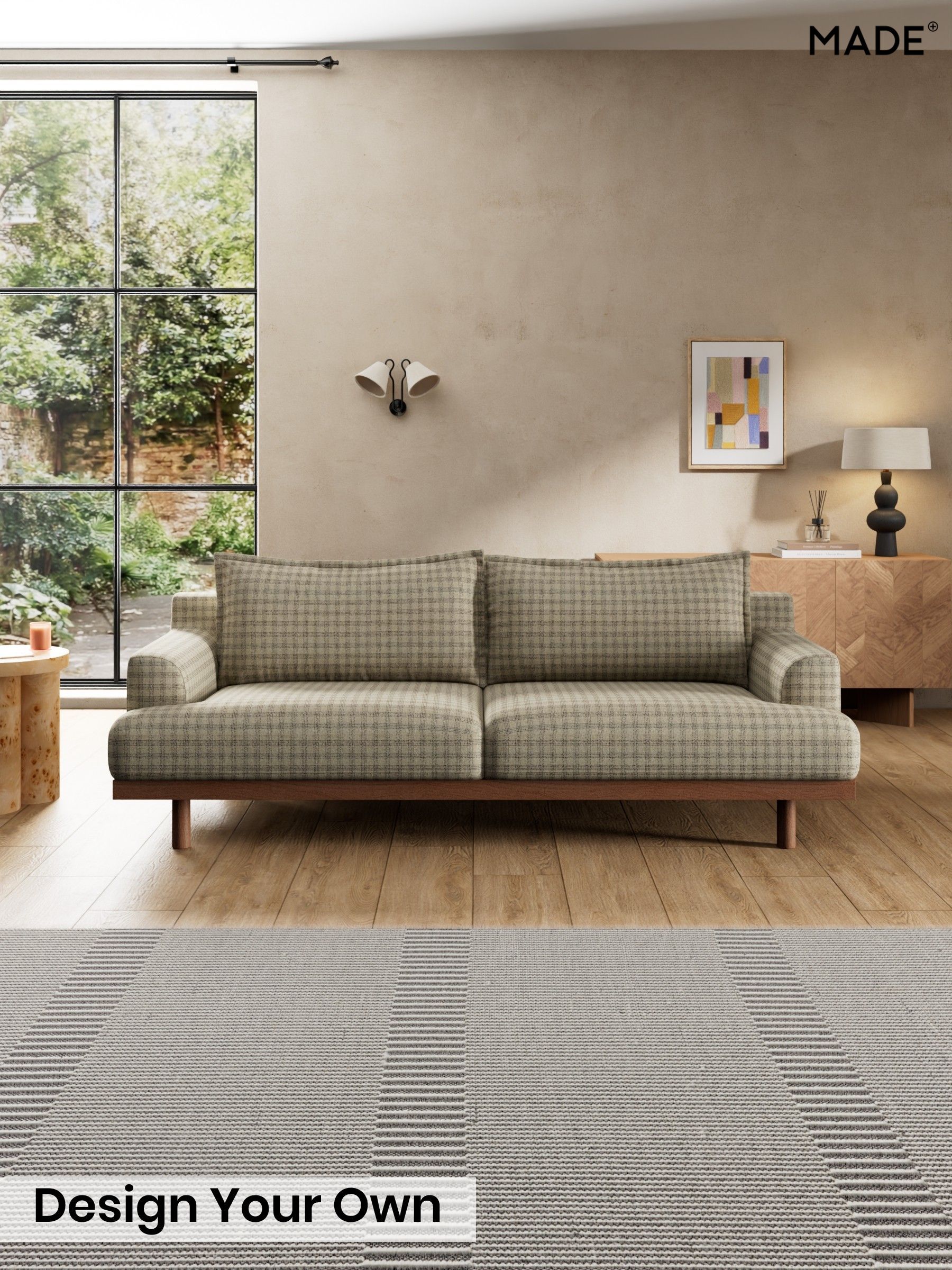 Declan Check/Natural and Black - Turin By Made