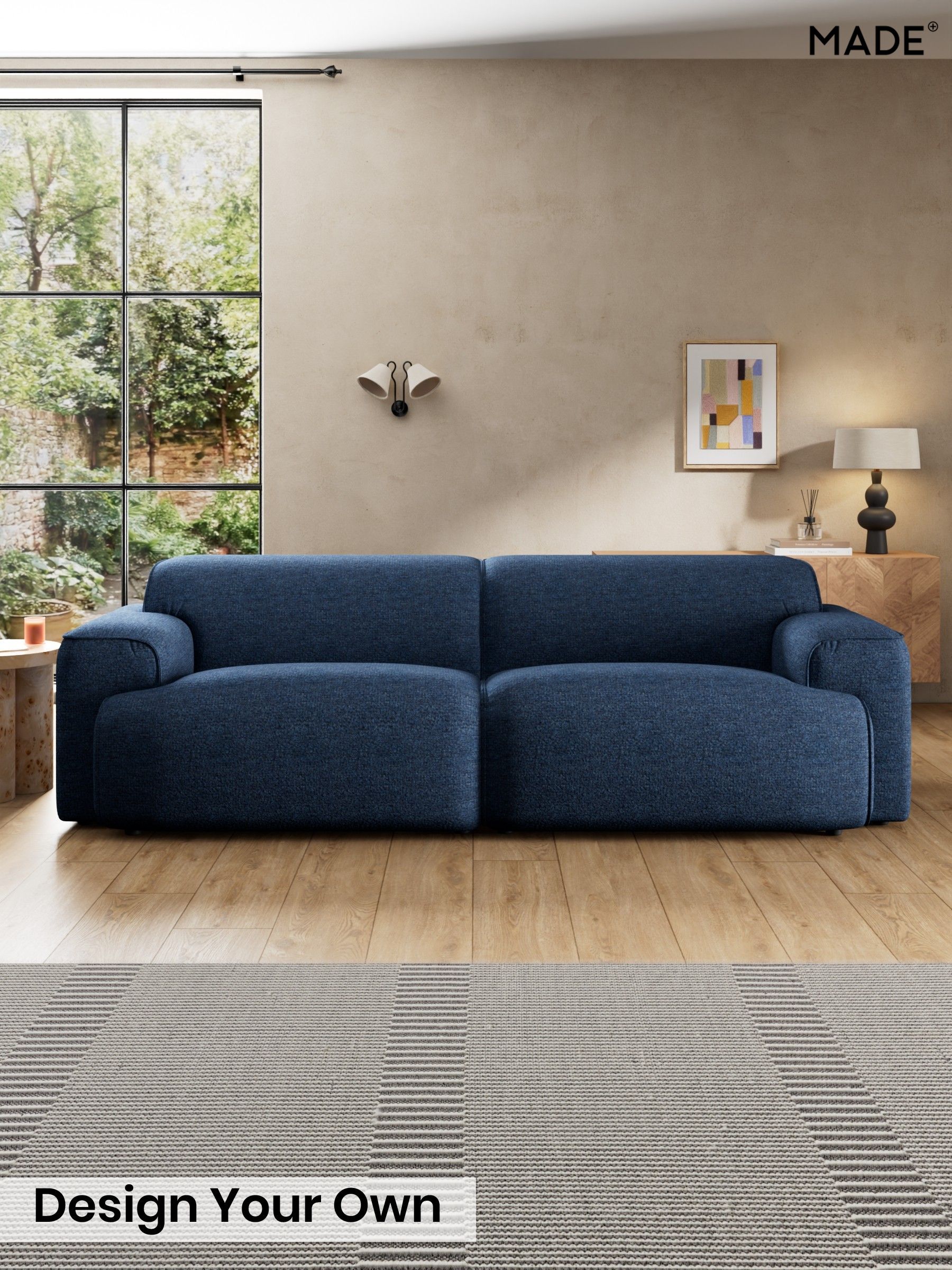 Tonal Boucle/Marl Navy Blue - Avalon By Made