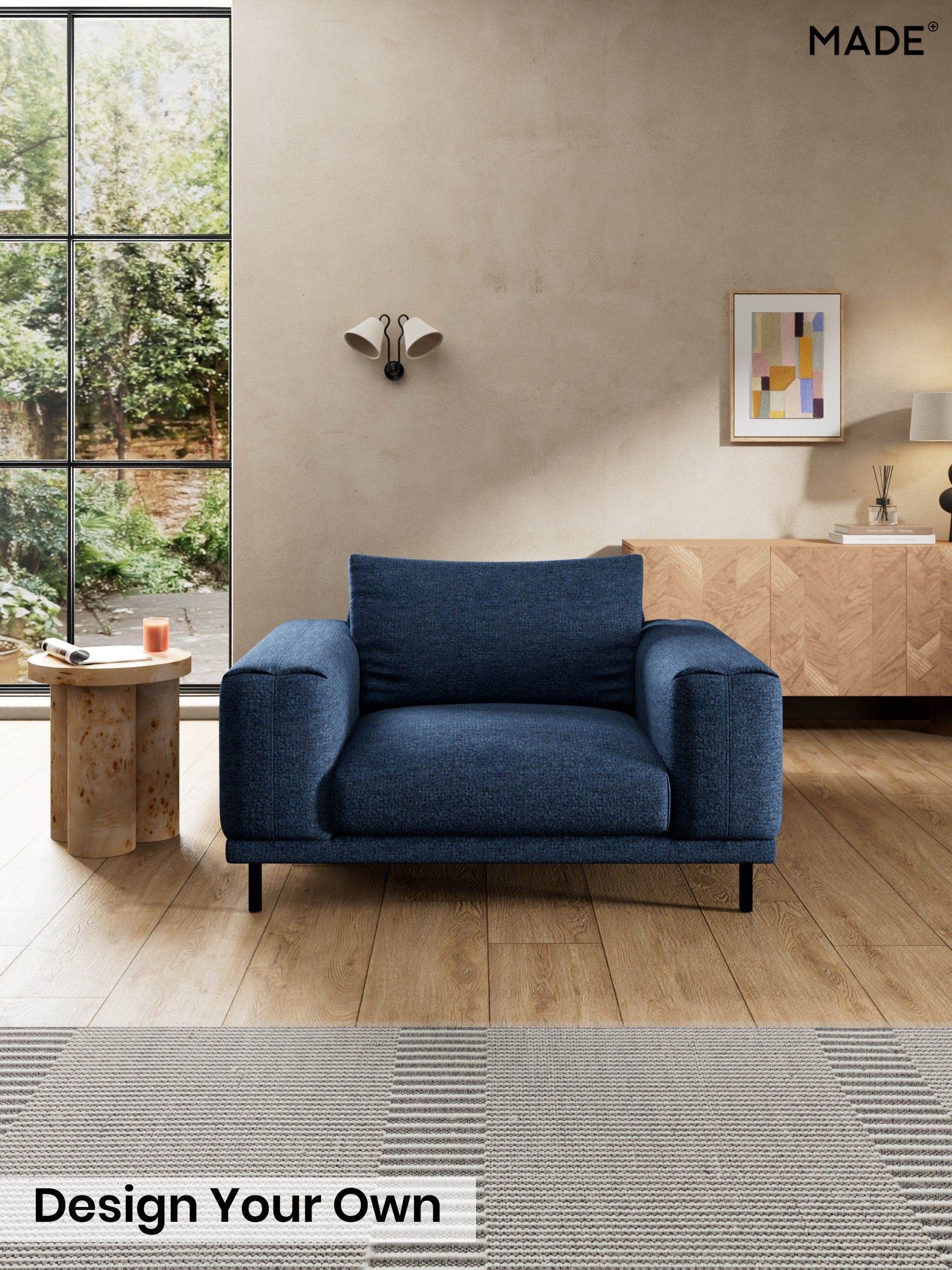Tonal Boucle/Marl Navy Blue - Odin By Made