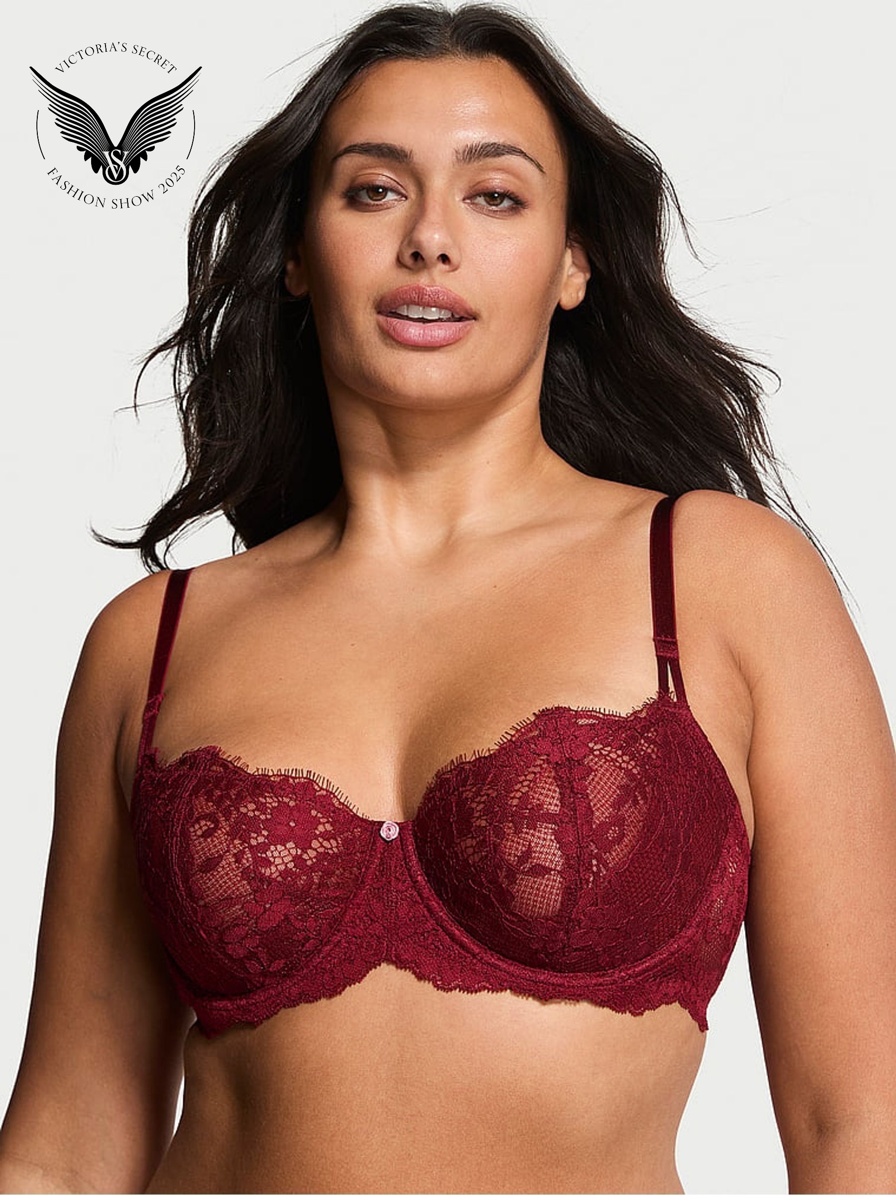 Sangria Red Unlined Balcony Lace Bra (H64681) | £46