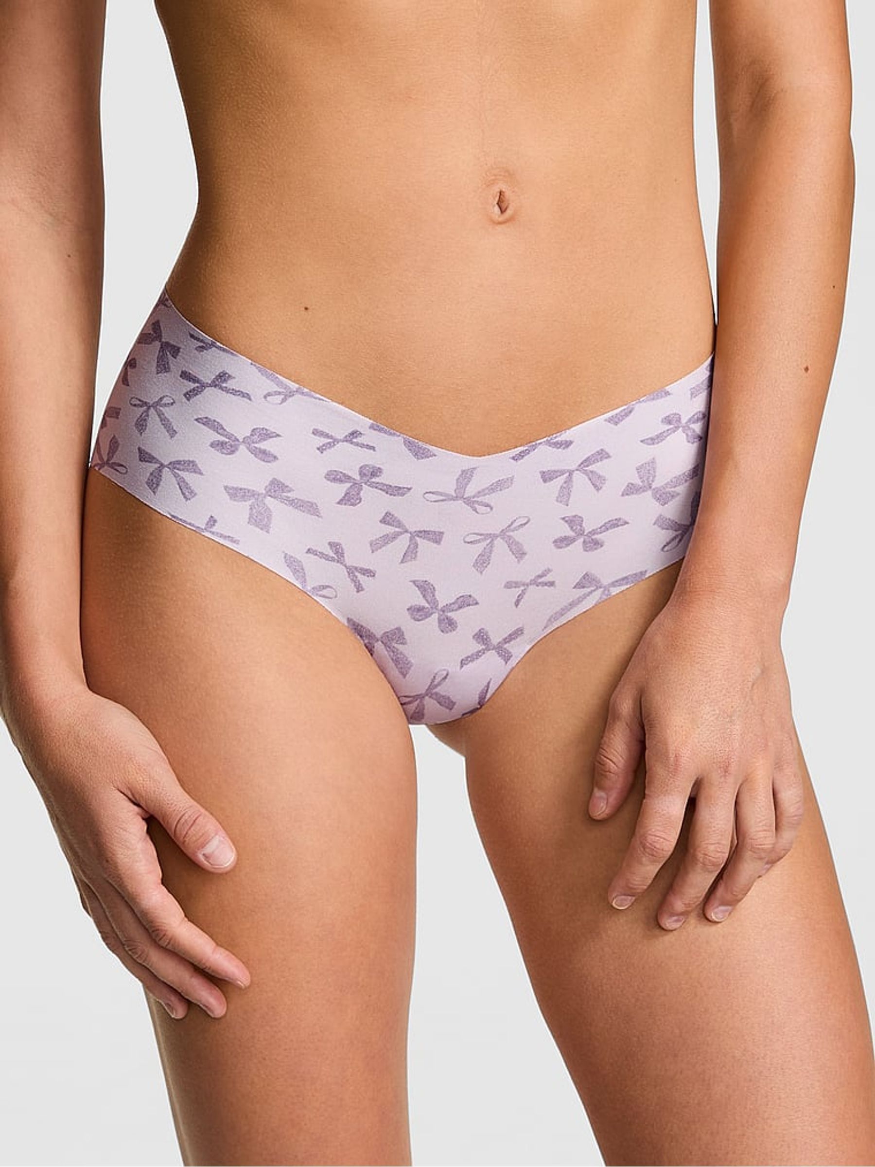 Purple Bow Print Hipster No Show Knickers (H64683) | £10