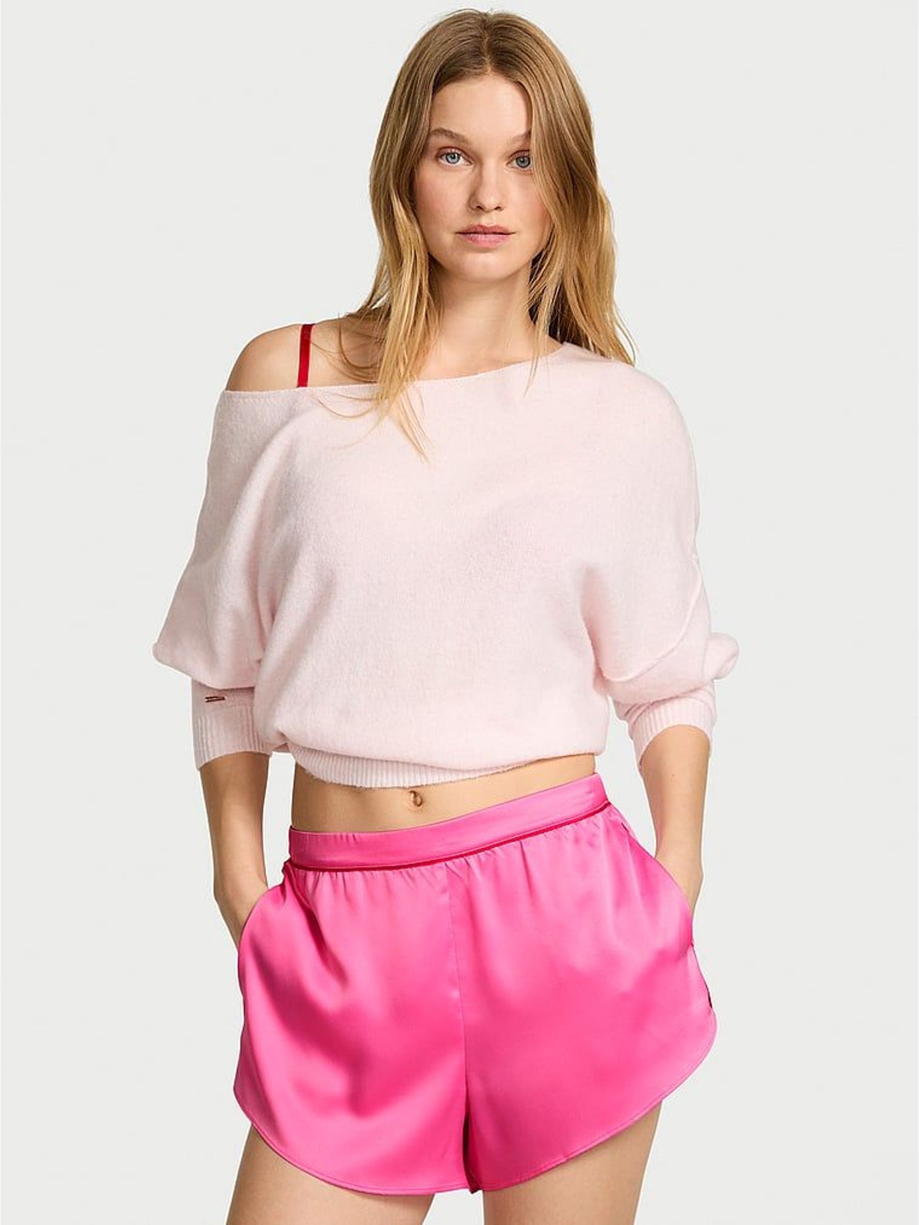 Hollywood Pink Satin Pyjamas Shorts (H64958) | £35