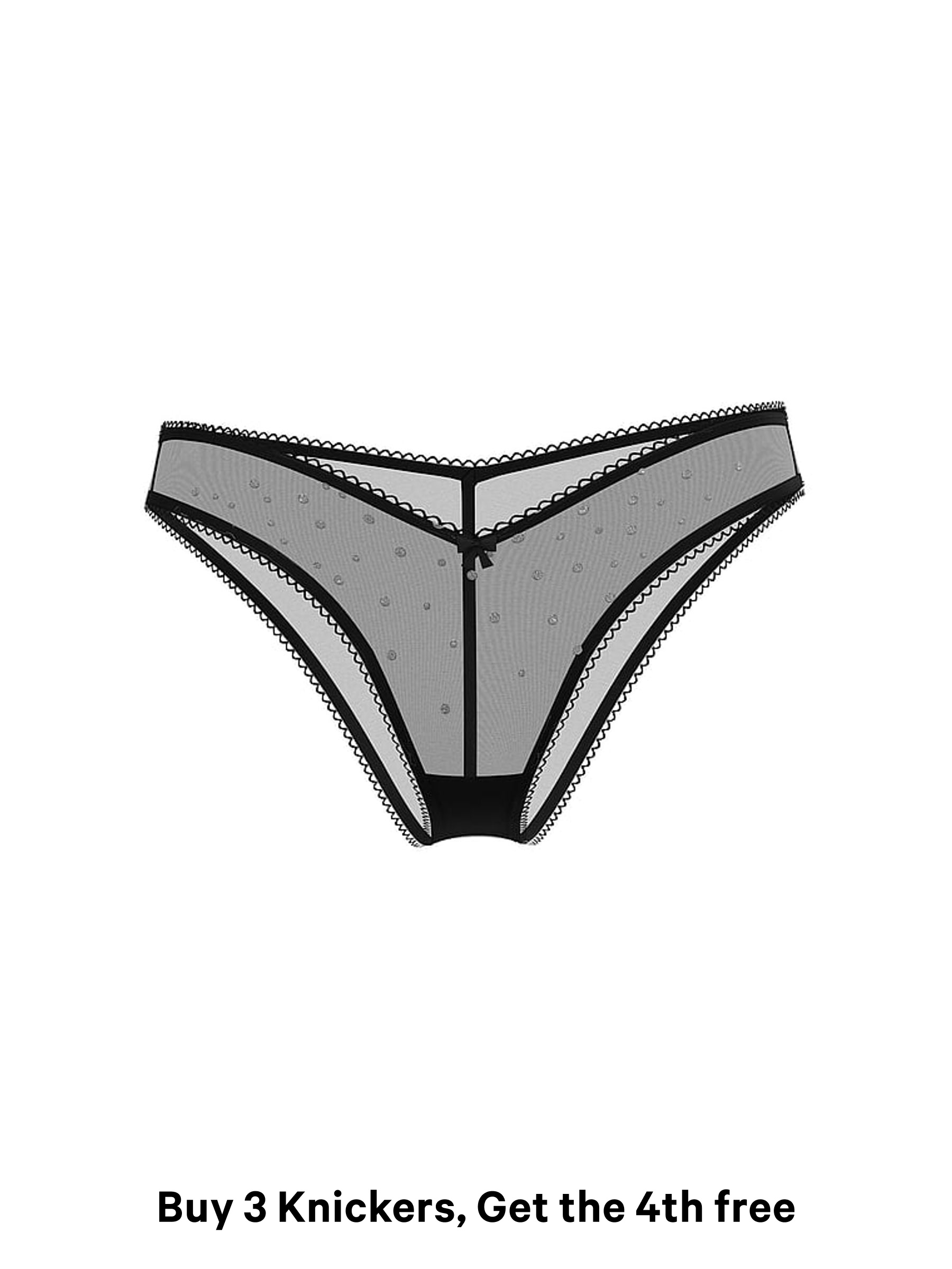 Black Brazilian Shimmer Knickers (H64969) | £18