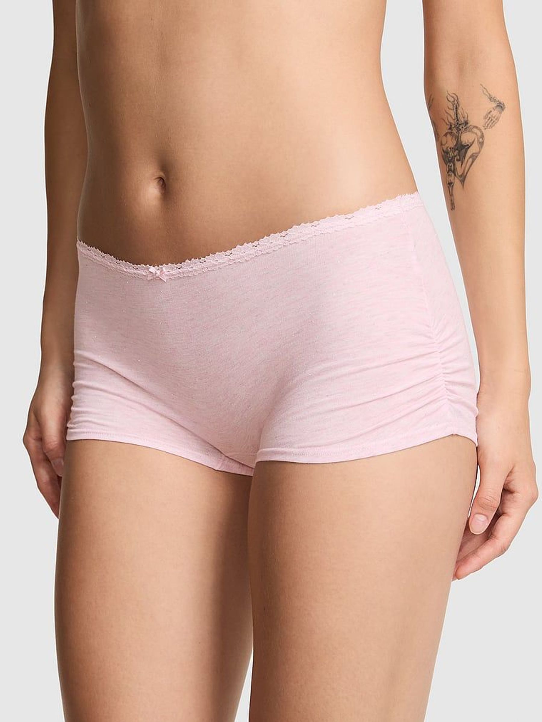 Heather Petal Pink Boyshort Cotton Knickers (H64983) | £10