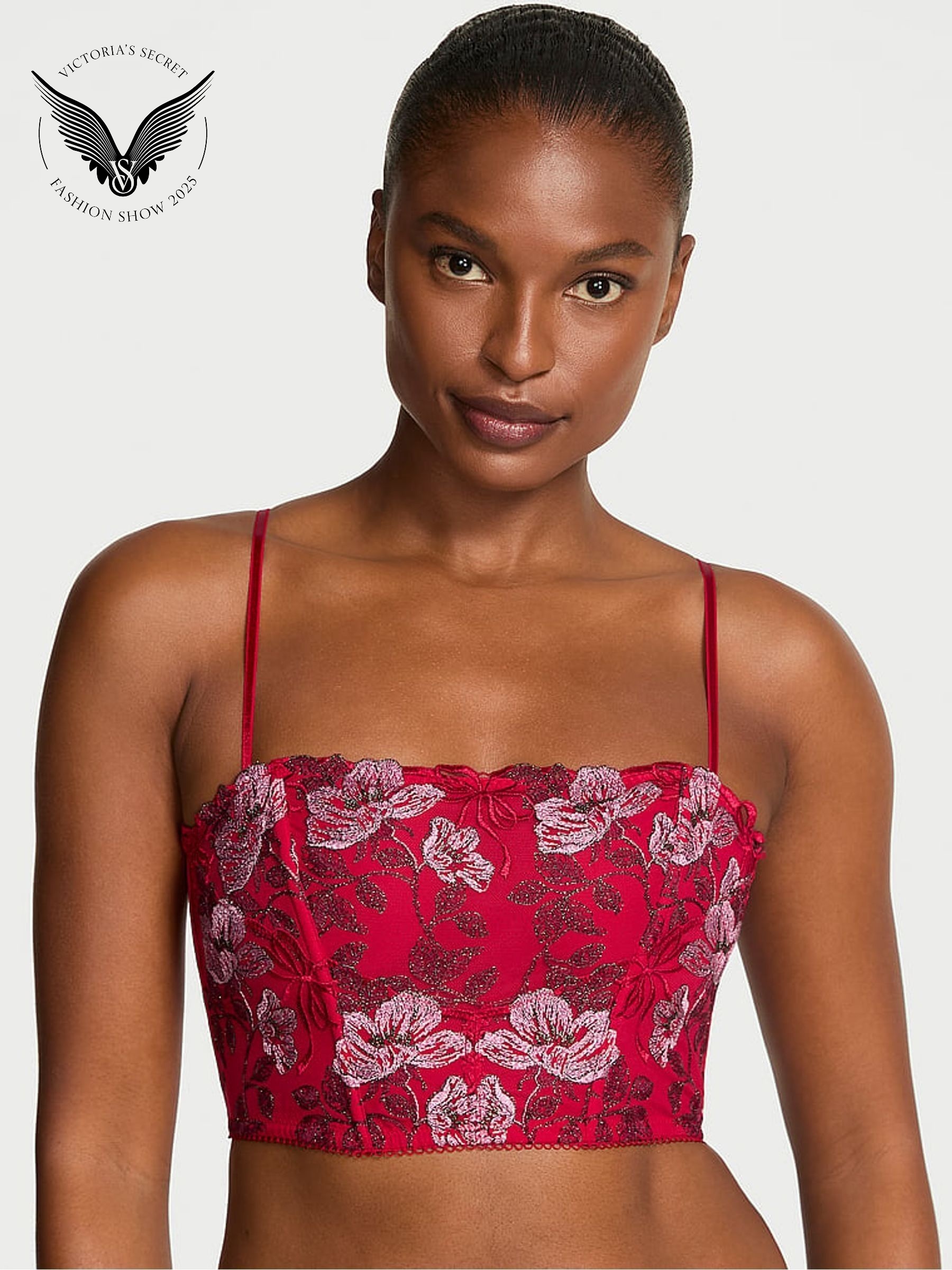 Red Beautiful Bows Embroidery Corset (H64984) | £59