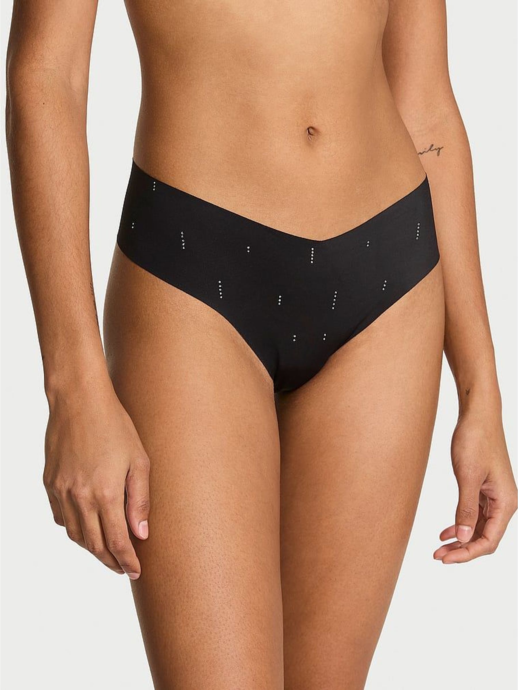 Black Thong Sparkle Knickers (H64989) | £10