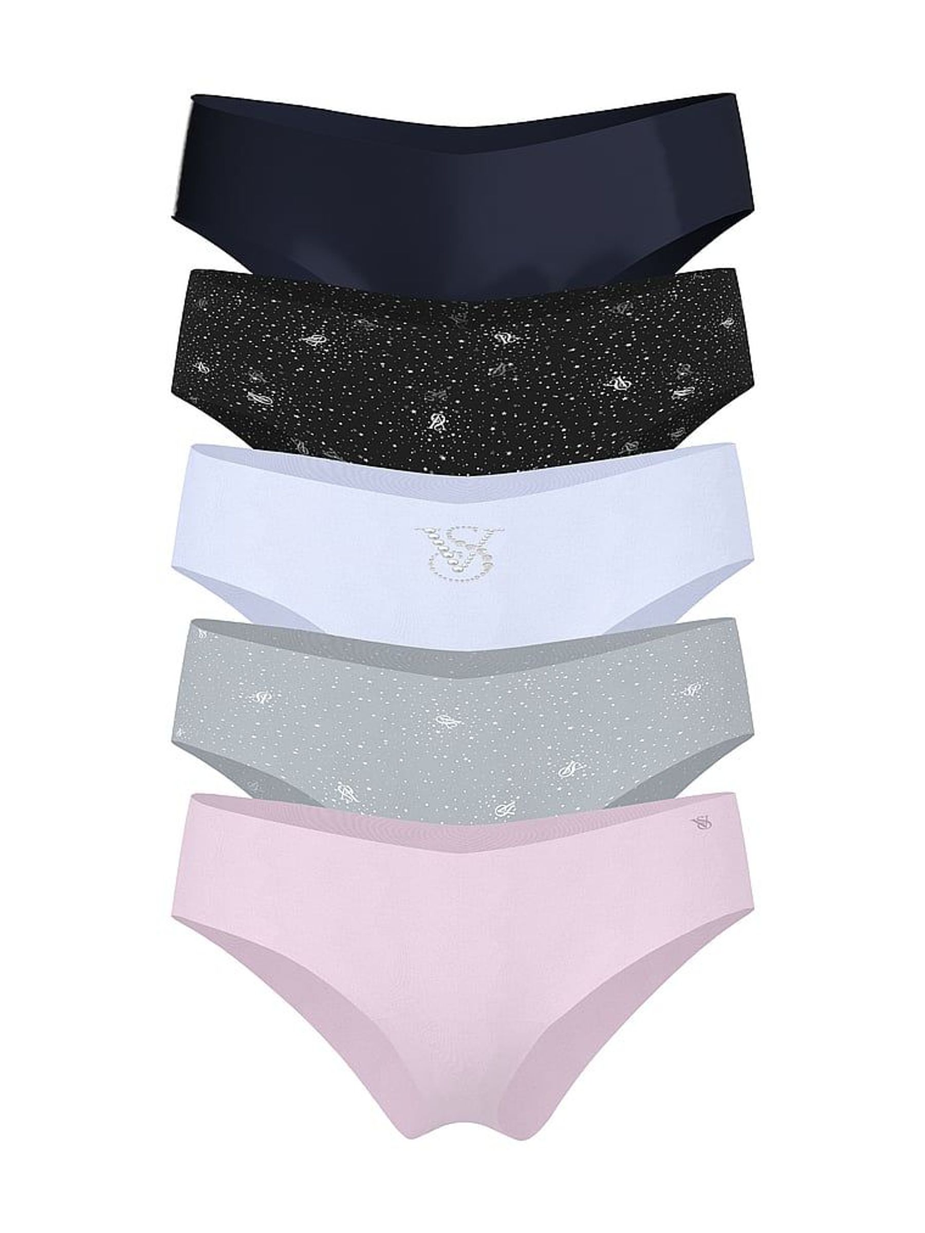 Blue/Black/Grey/Pink Cheeky Knickers 5 Pack (H65014) | £26