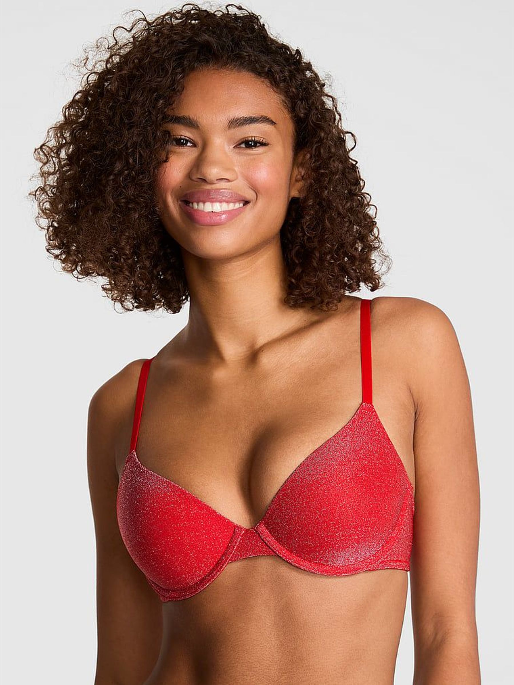 Bright Vermillion Red Shine T Shirt Bra (H65050) | £30