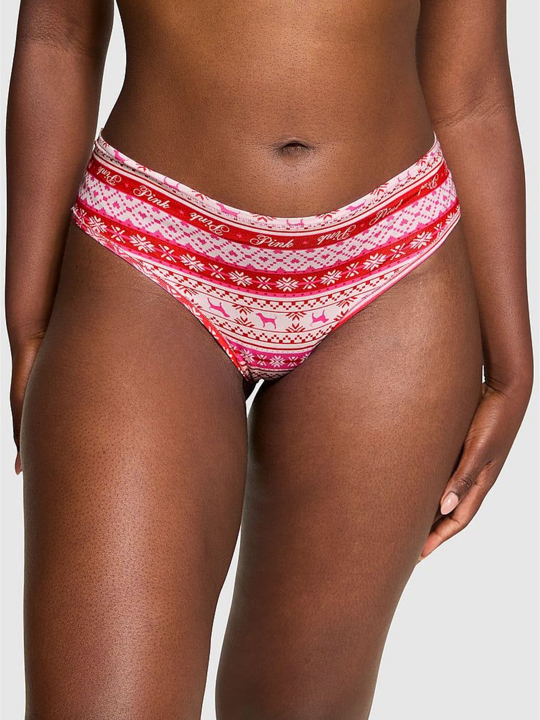 White Holly Print Cotton Knickers (H65053) | £10