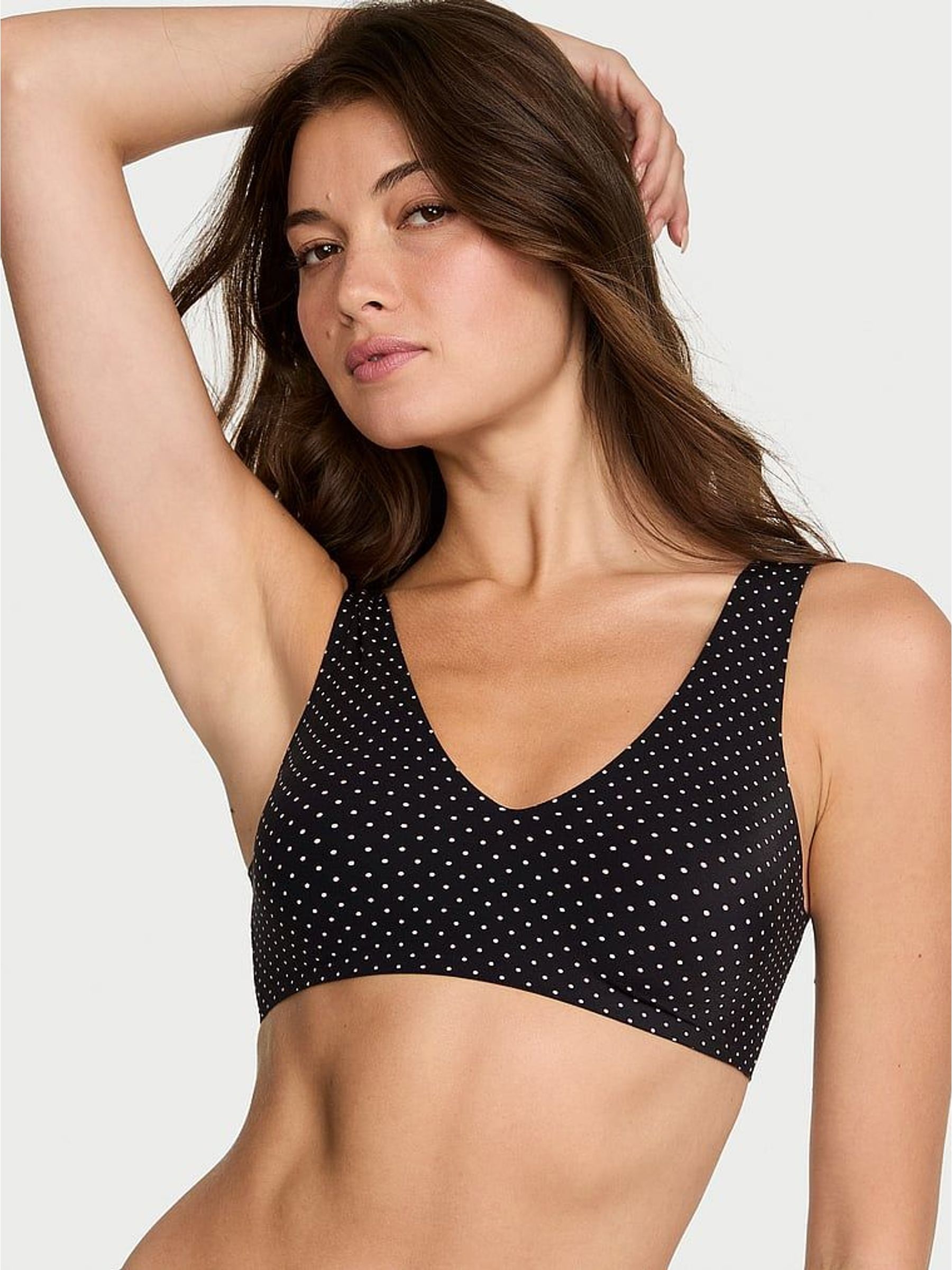 Black Dot Non Wired Lightly Lined Slumber Bra (H65054) | £35