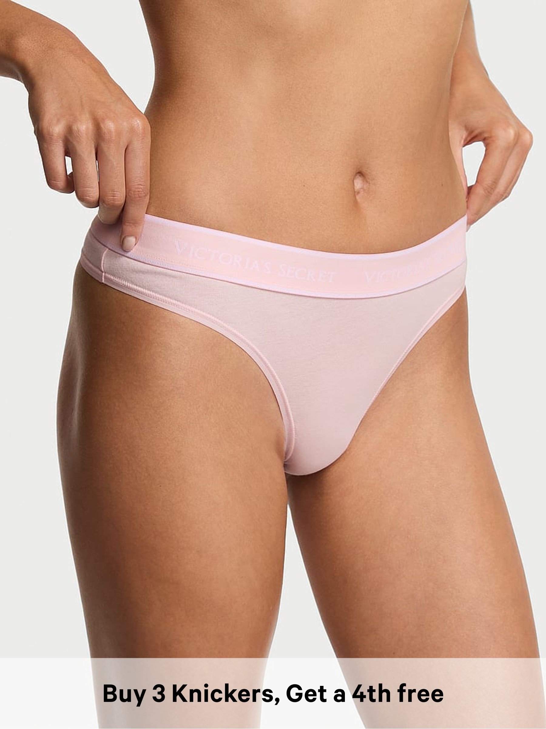 Angel Pink Thong Logo Knickers (H65292) | £9
