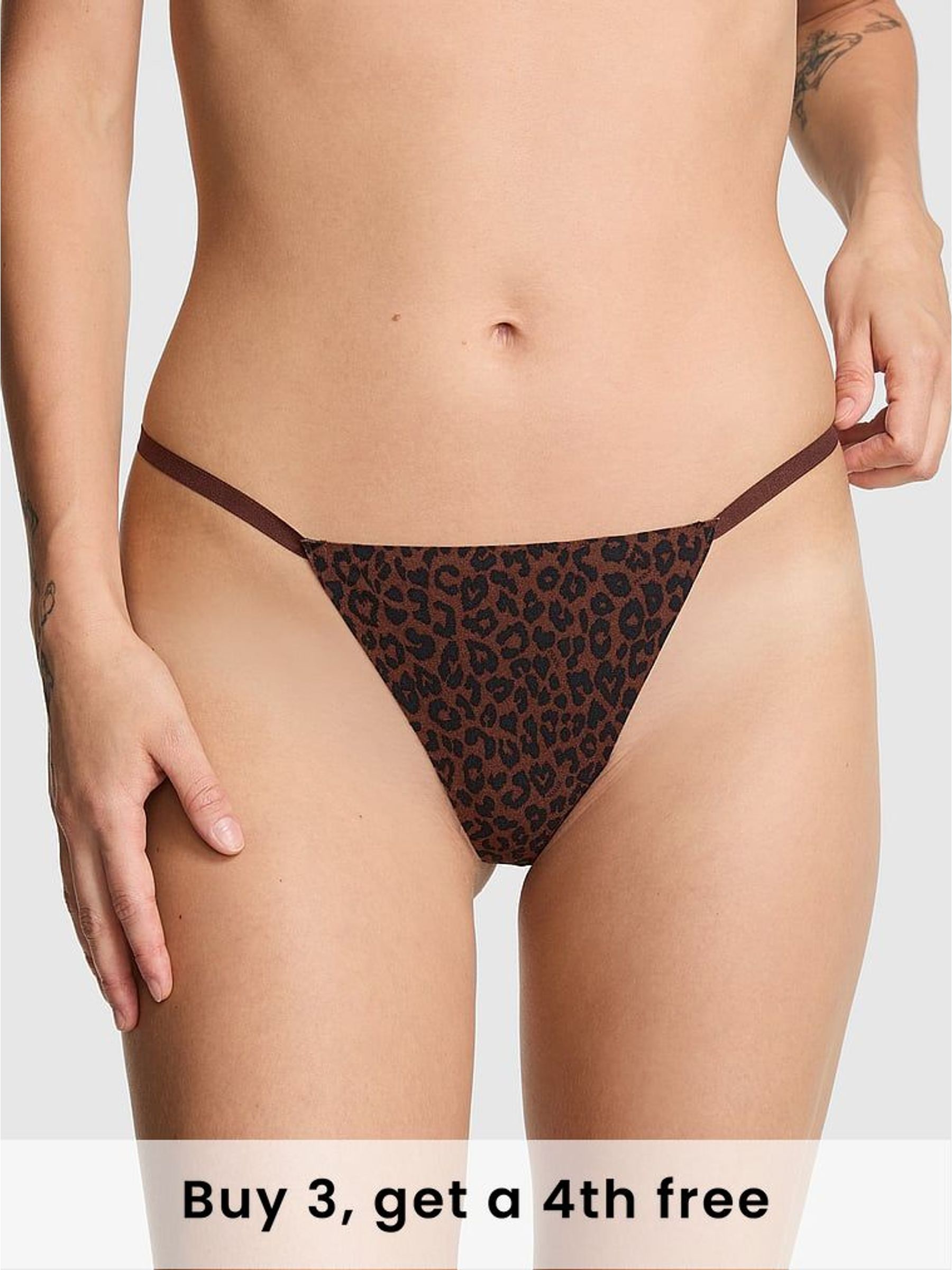 Brown Leopard G-String No Show Knickers (H65335) | £9