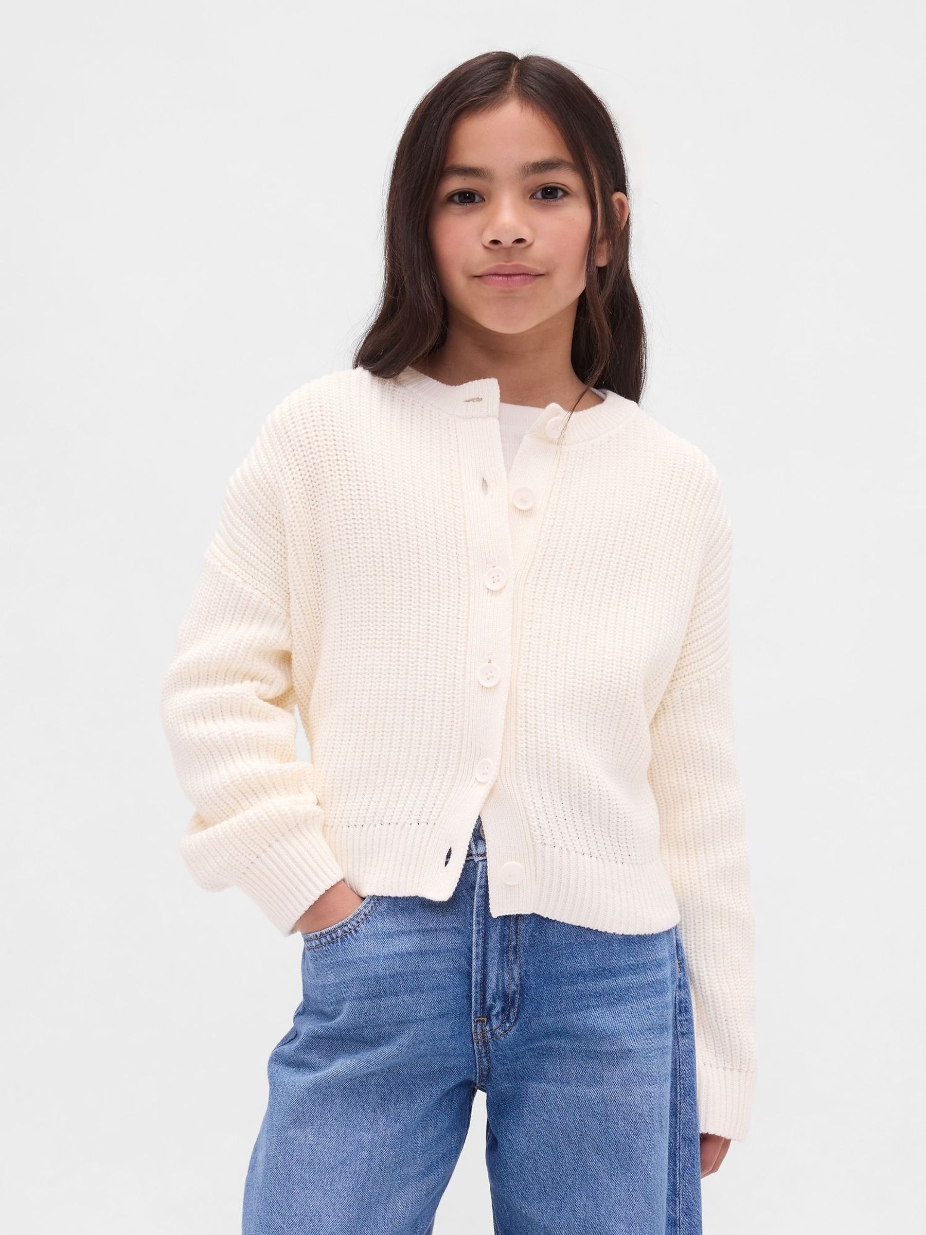 White Oversized Cardigan (4-13yrs) (H66419) | £30