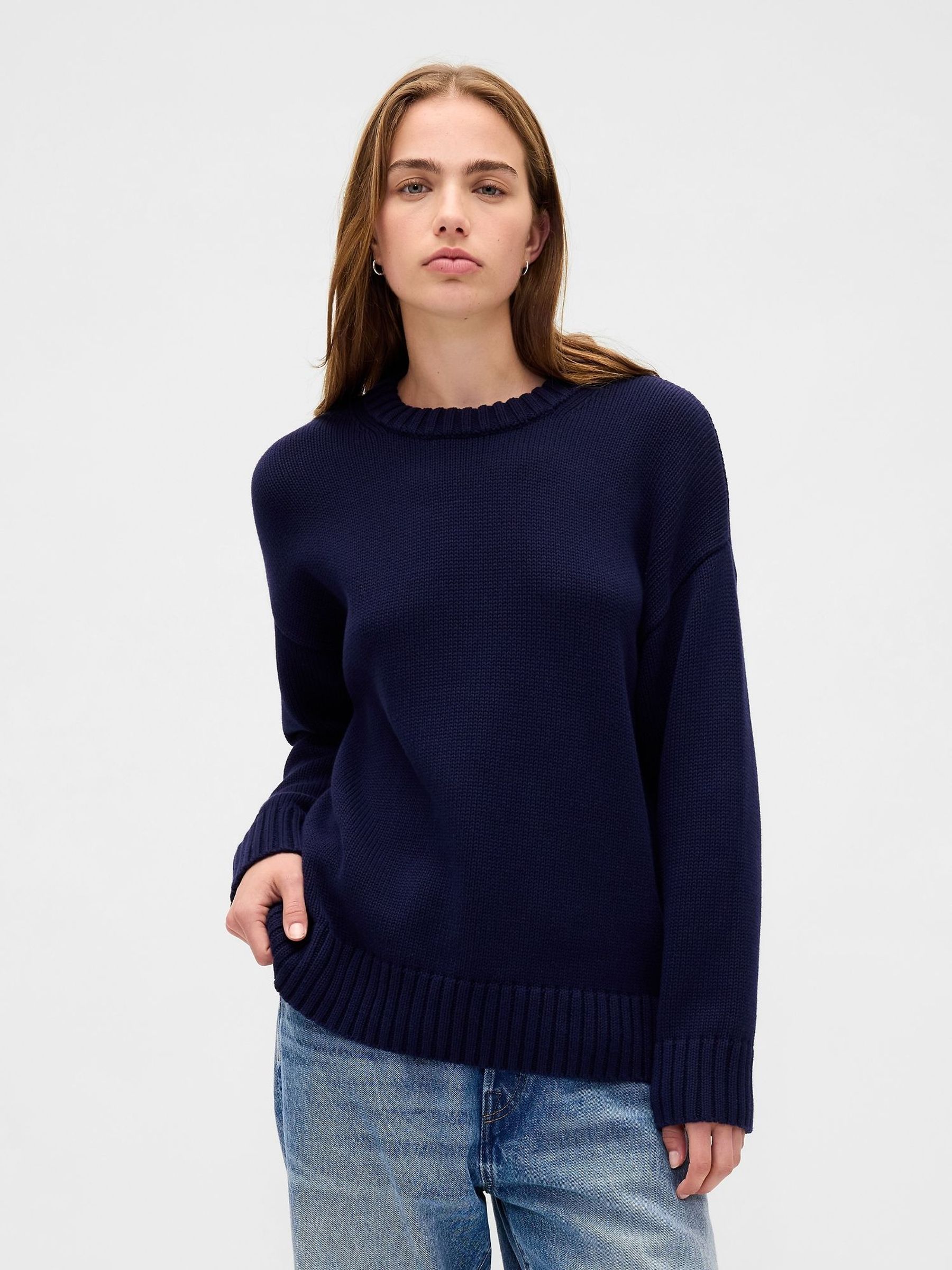 Navy Blue Oversized Sweatshirt (H66426) | £45