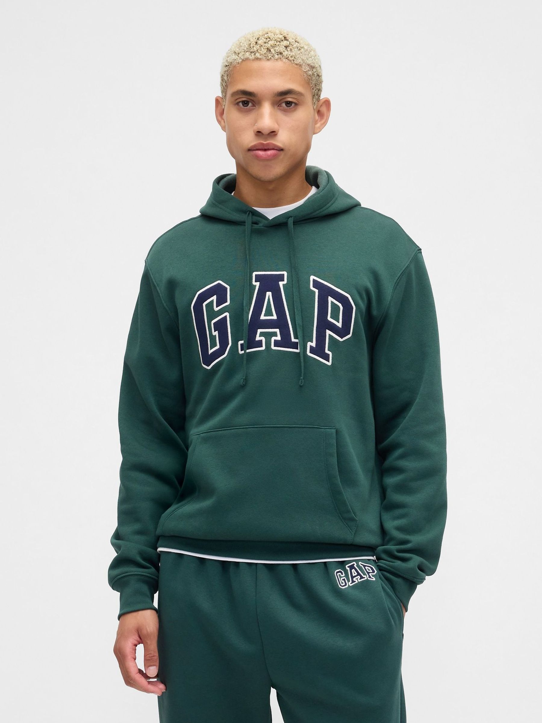 Green Relaxed Logo Hoodie (H66431) | £35