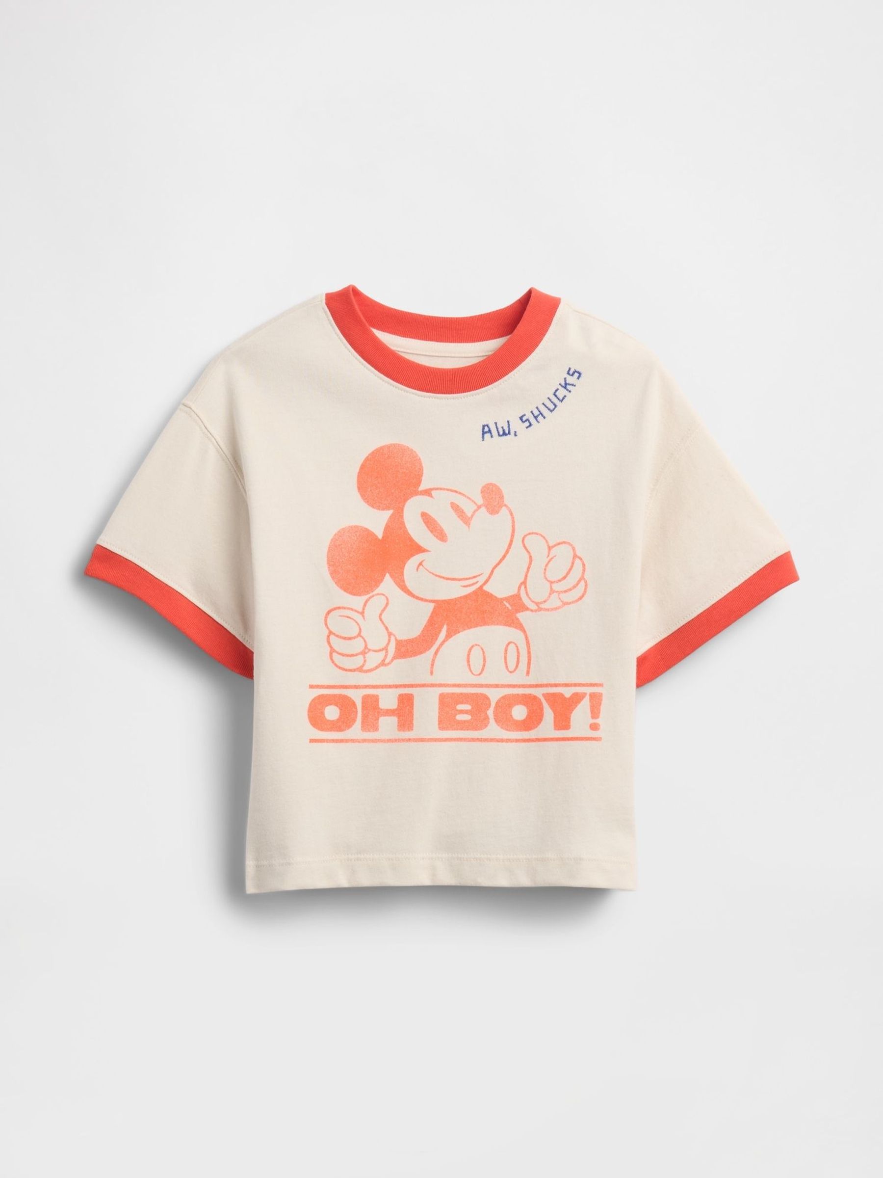 Cream/Red Disney Graphic Crew Neck T-Shirt (H66463) | £16