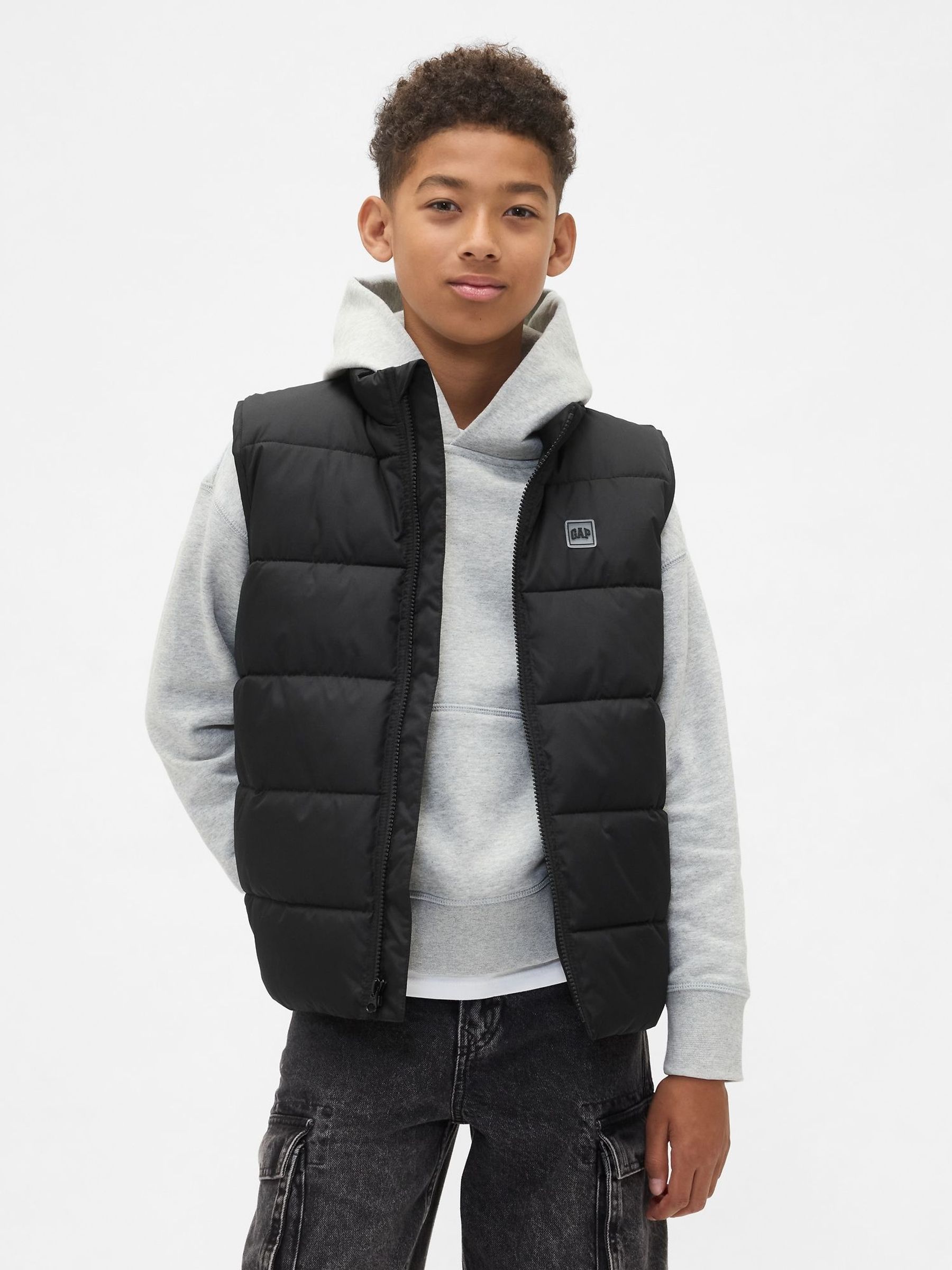 Black Relaxed ColdControl Puffer Vest (4-13yrs) (H66465) | £25