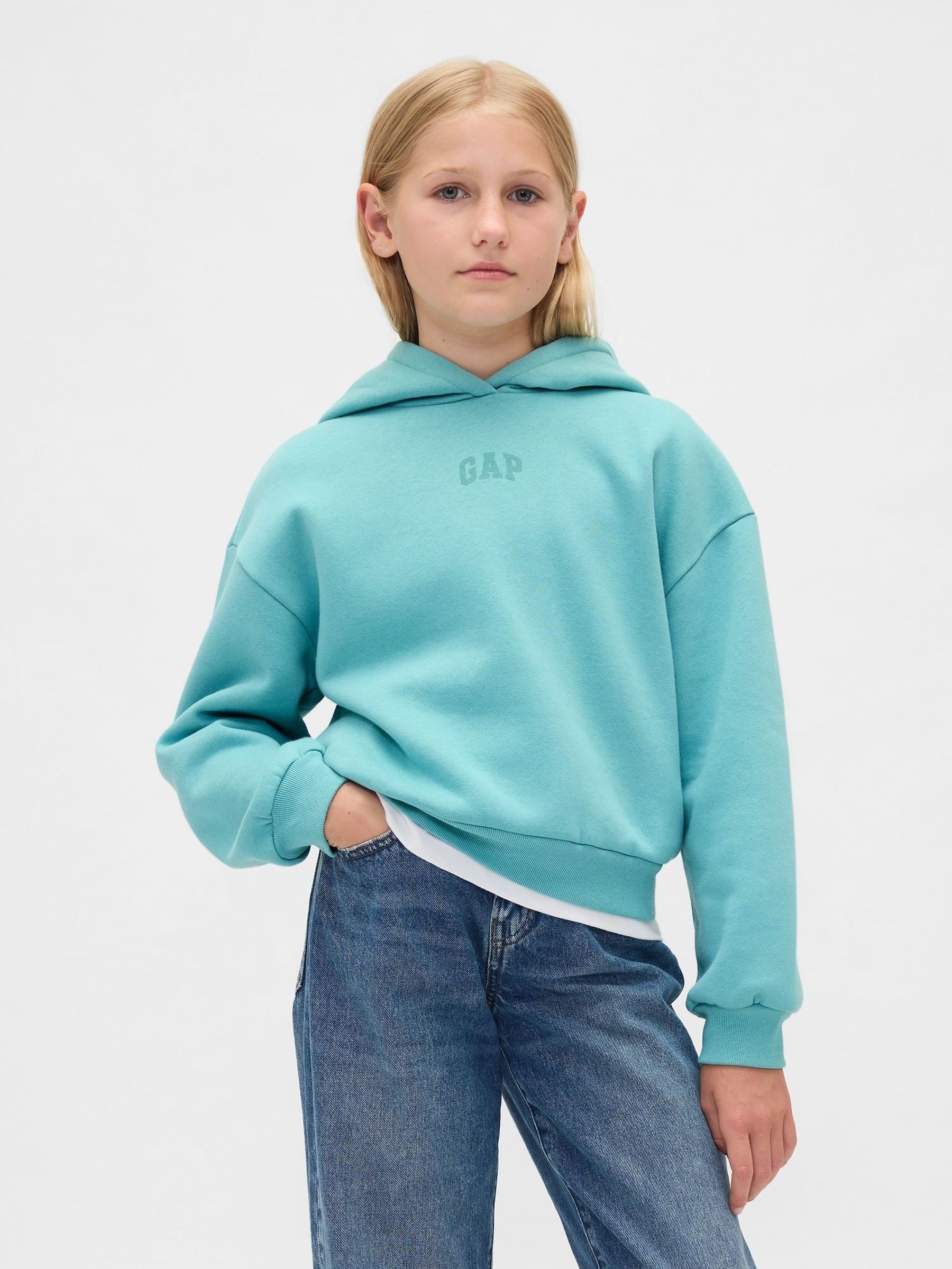 Blue Vintage Soft Logo Hoodie (4-13yrs) (H66475) | £35