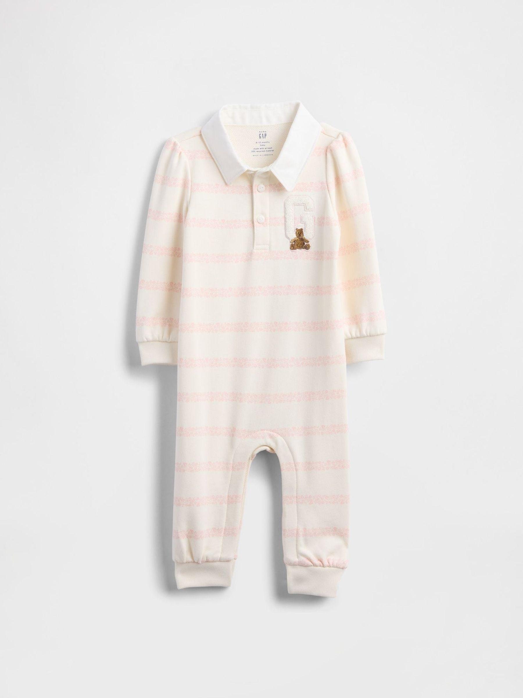 Cream VintageSoft Varsity Bear Logo Sleepsuits One-Piece (Newborn-24mths) (H66549) | £25