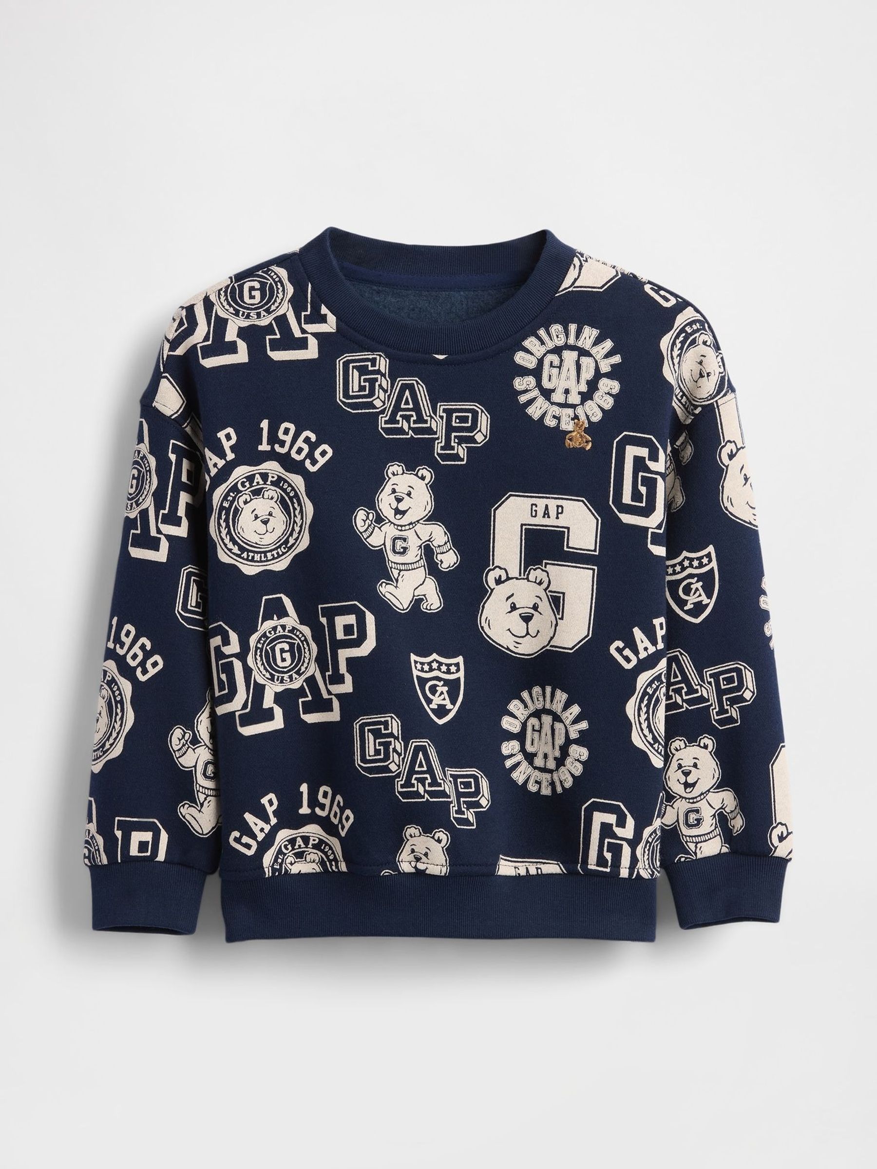 Navy Vintage Soft Varsity Bear Sweatshirt (6mths-5yrs) (H66592) | £18