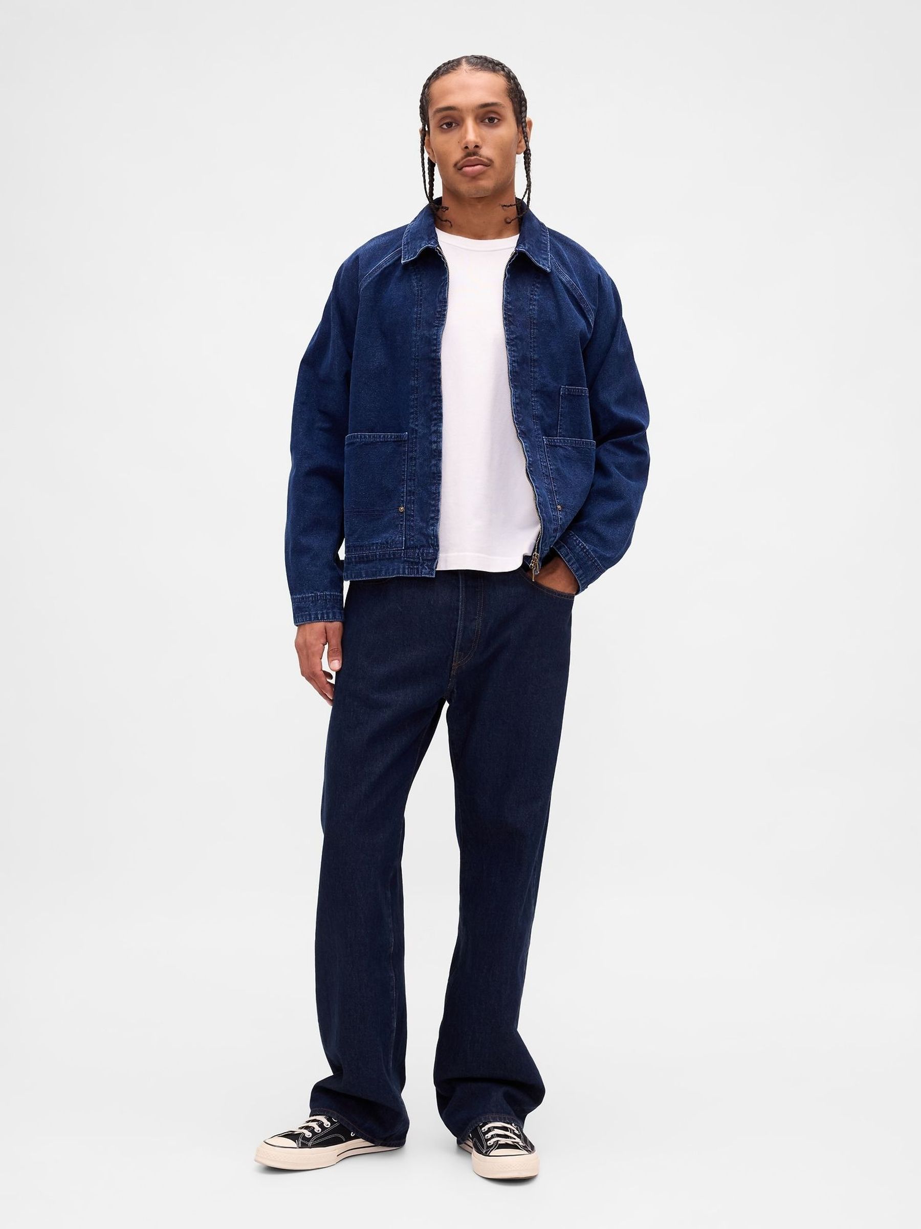 Blue Denim Zip Chore Jacket (H66598) | £65