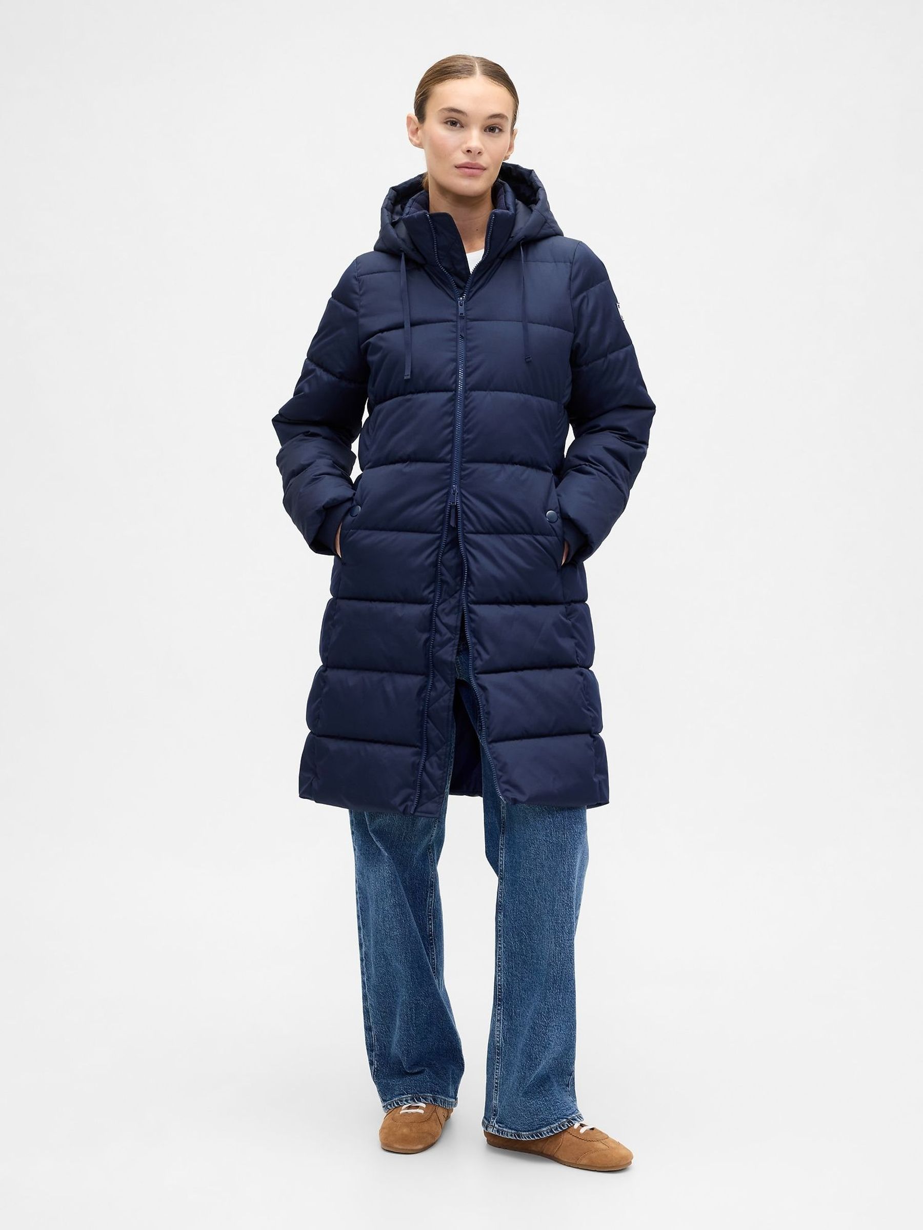 Blue ColdControl Relaxed Midi Puffer Coat (H66650) | £80