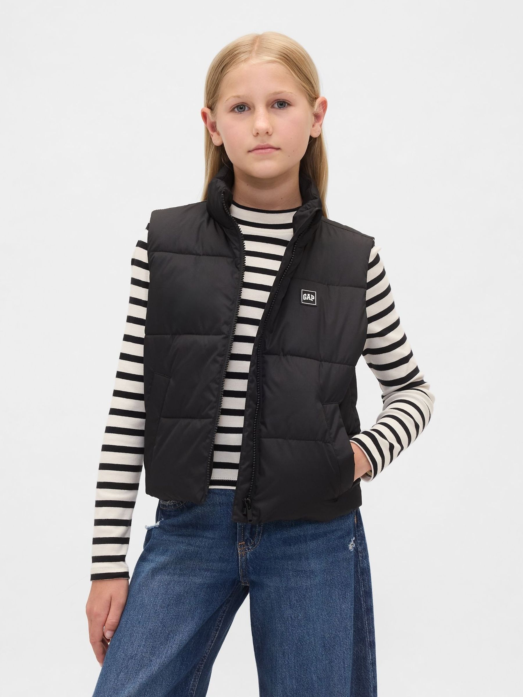 Black Cold Control Relaxed Puffer Vest (4-13yrs) (H66655) | £25