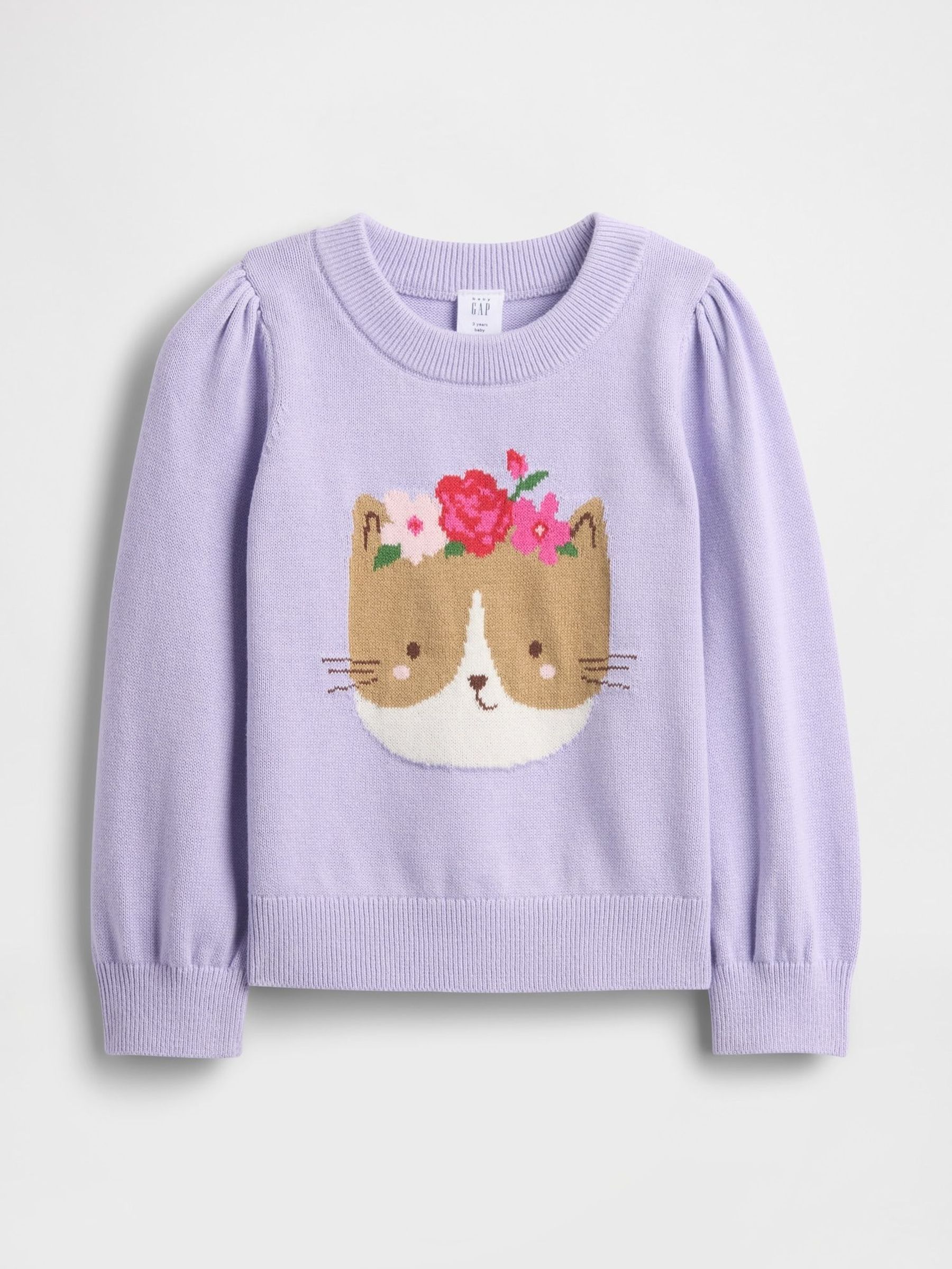 Purple Puff-Sleeve Jumper (6mths-5yrs) (H66660) | £25