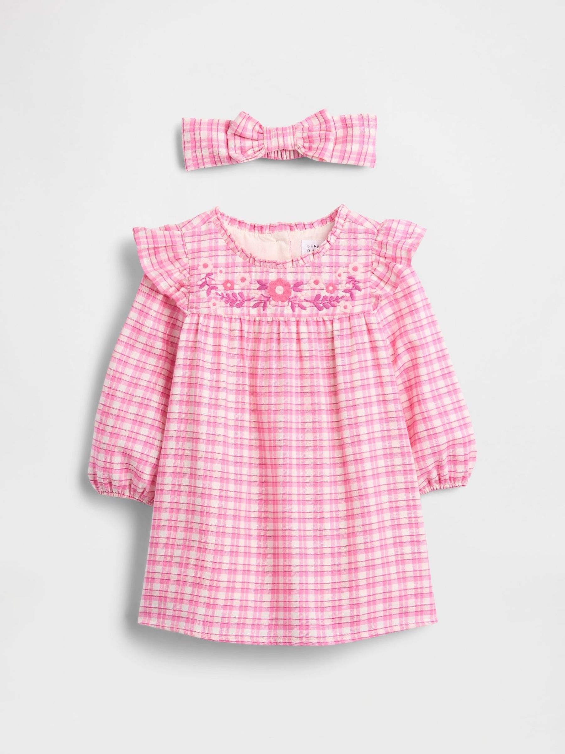Pink Gingham Dress Set (Newborn-24mths) (H66663) | £35