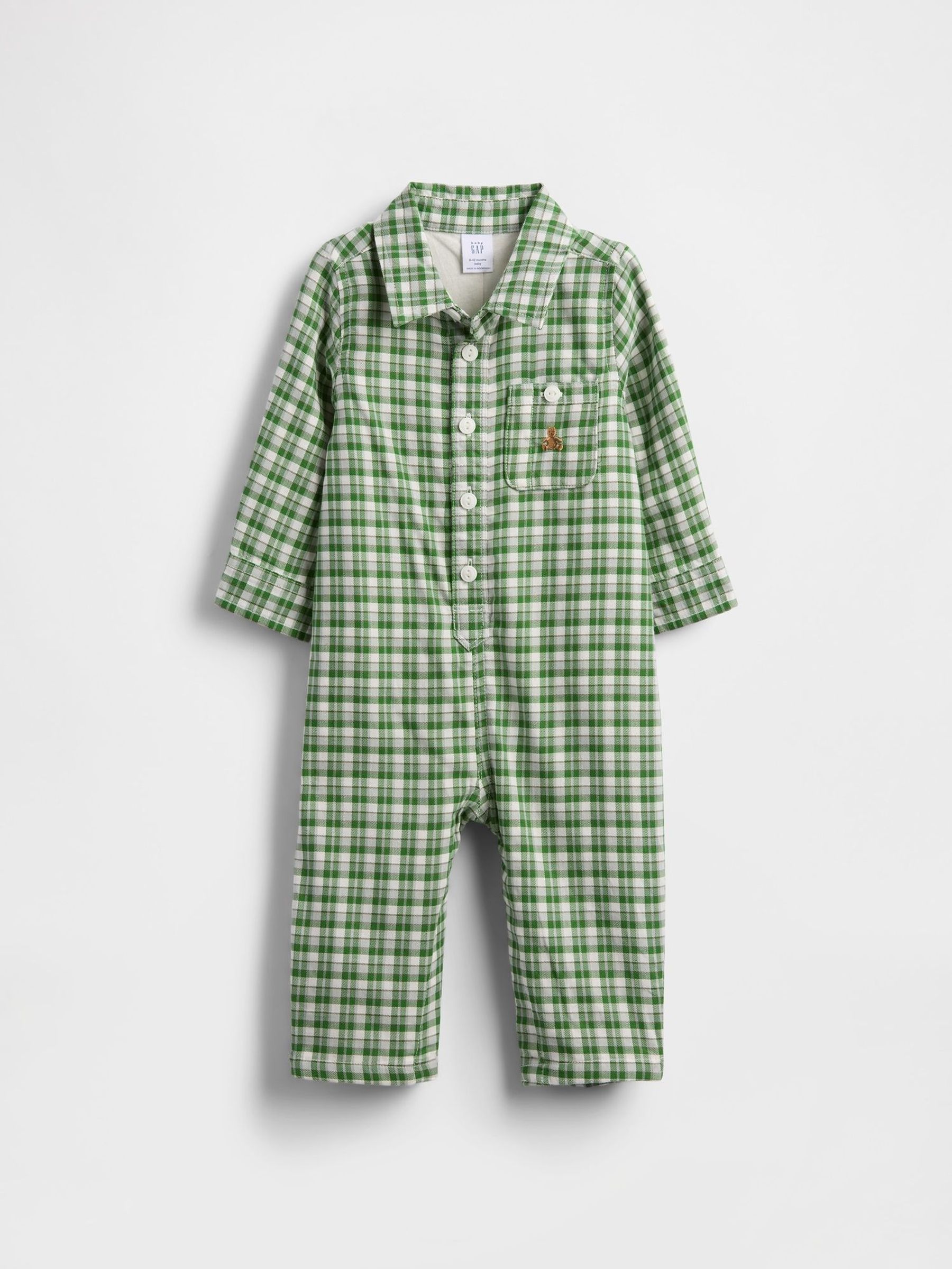 Green Check Flannel Sleepsuit One-Piece (Newborn-24mths) (H66671) | £25