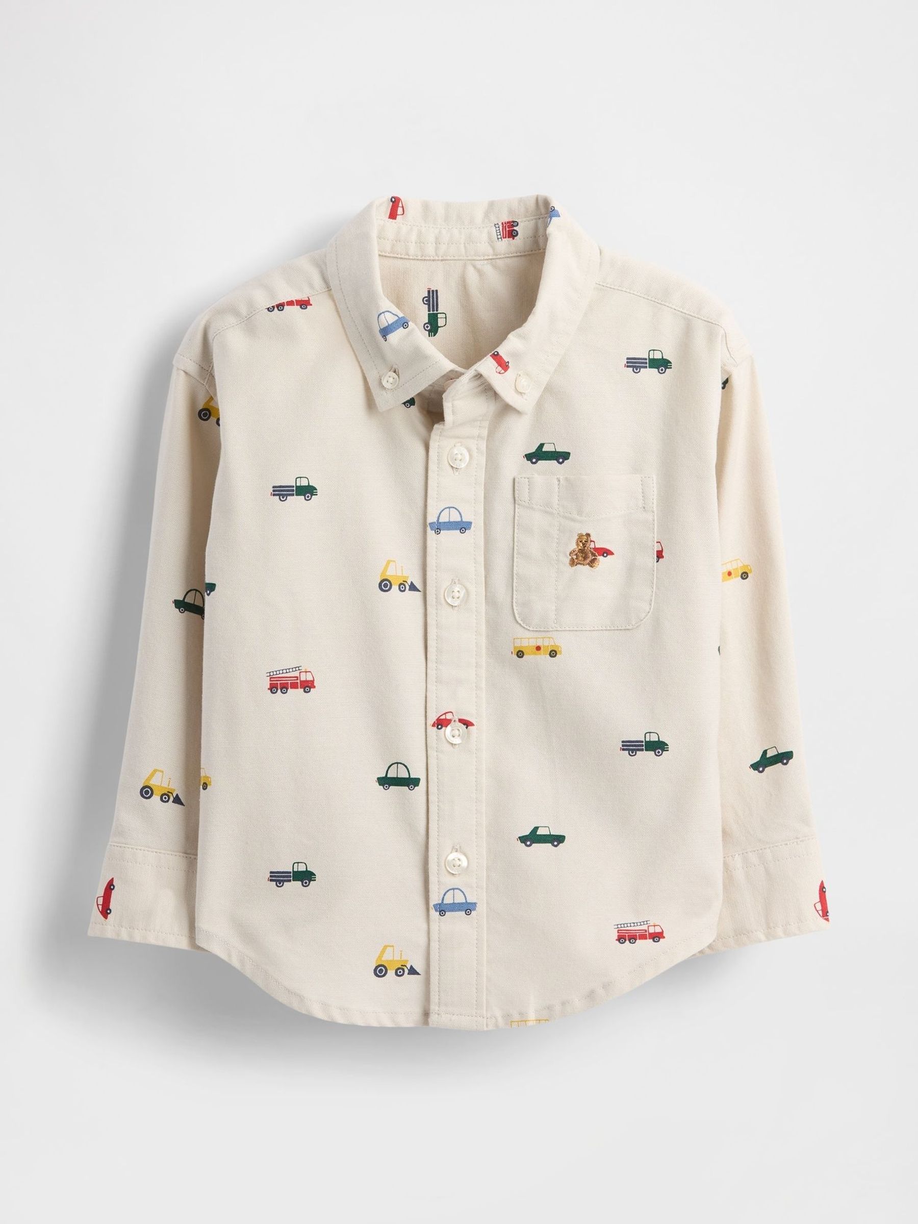 Cream Oversized Oxford Shirt (6mths-5yrs) (H66680) | £18