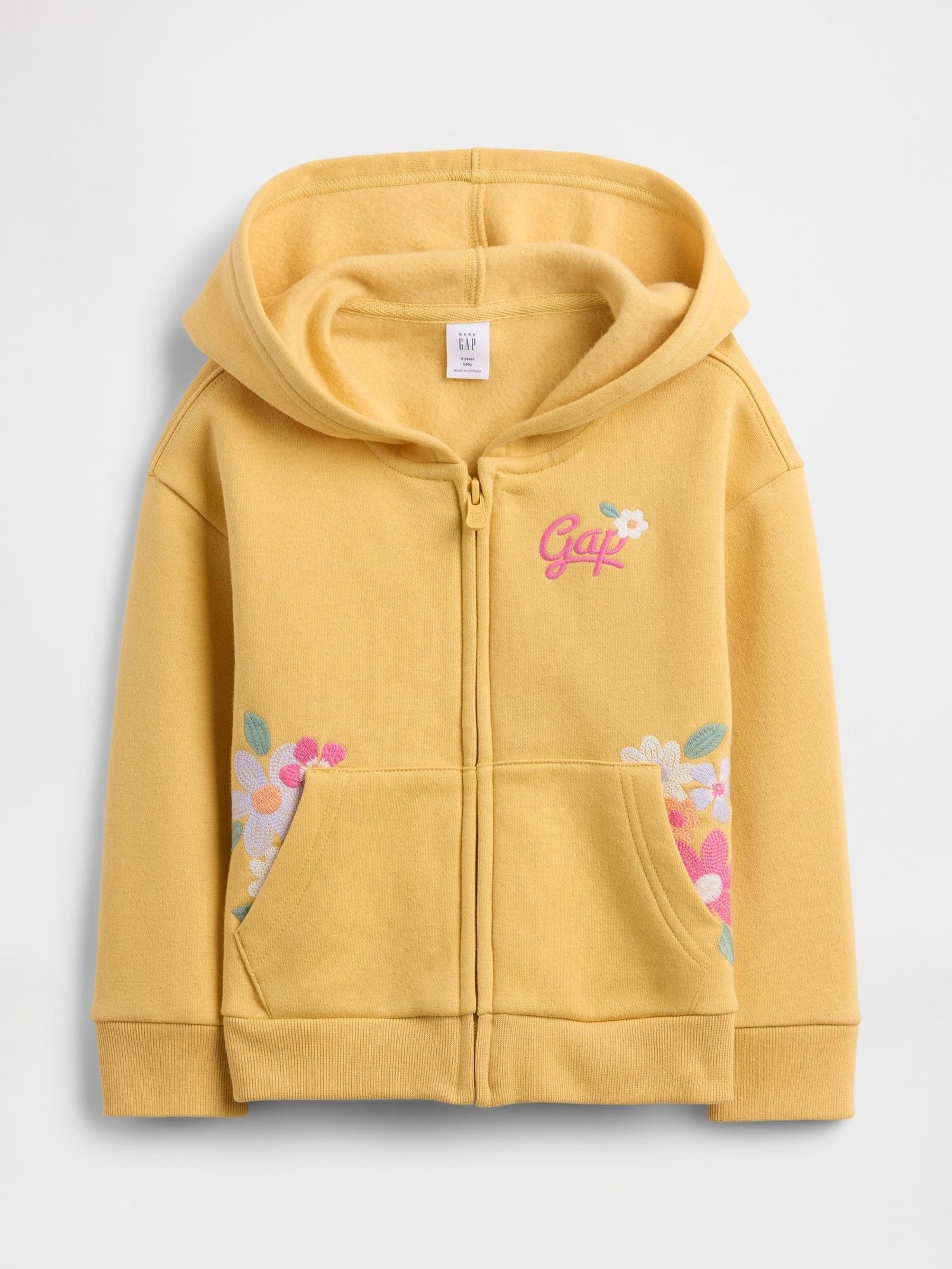 Yellow Logo Zip Hoodie (6mths-5yrs) (H66727) | £20