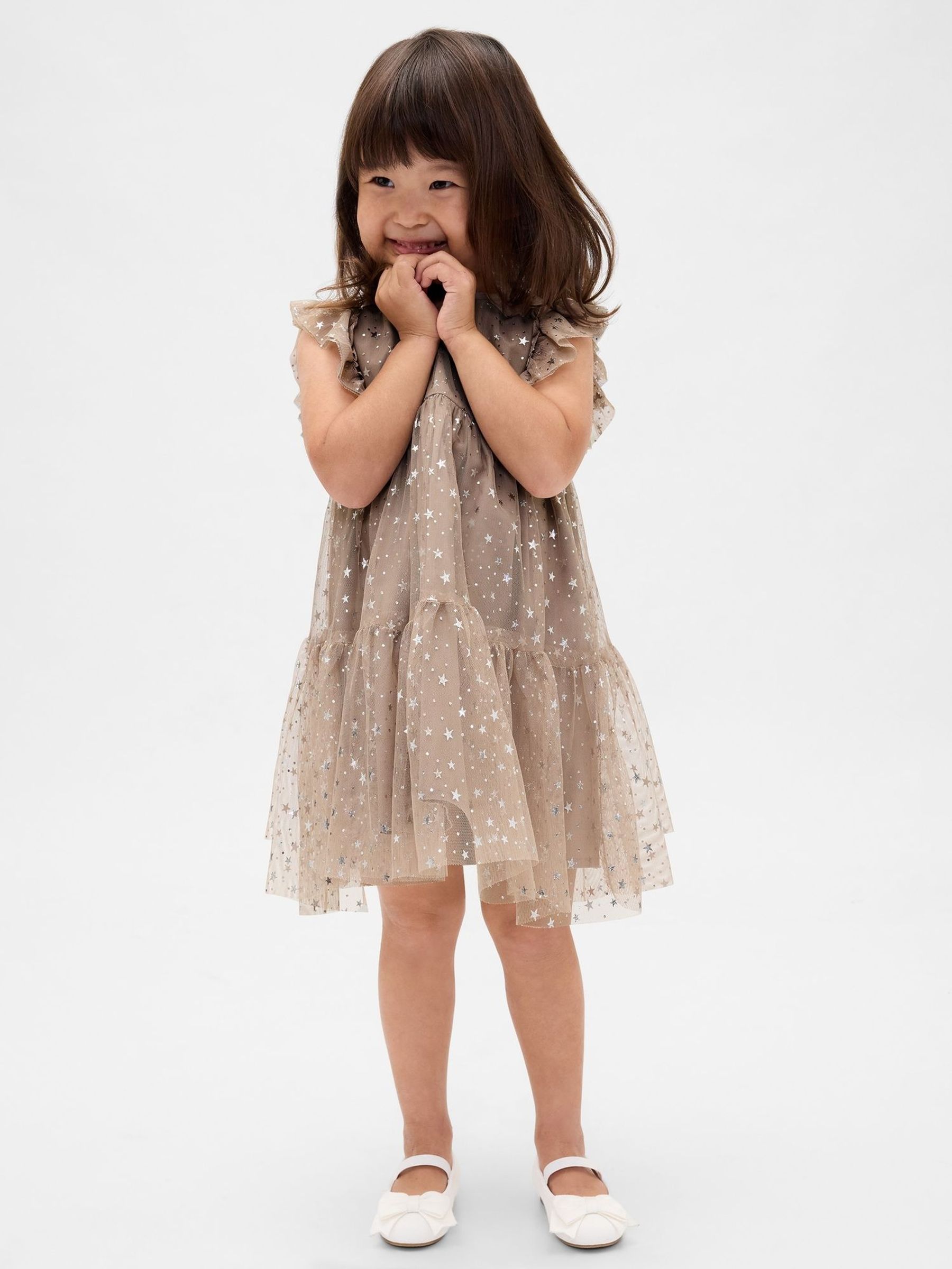 Cream Tiered Tulle Dress (6Mths - 5Yrs) (H66742) | £25