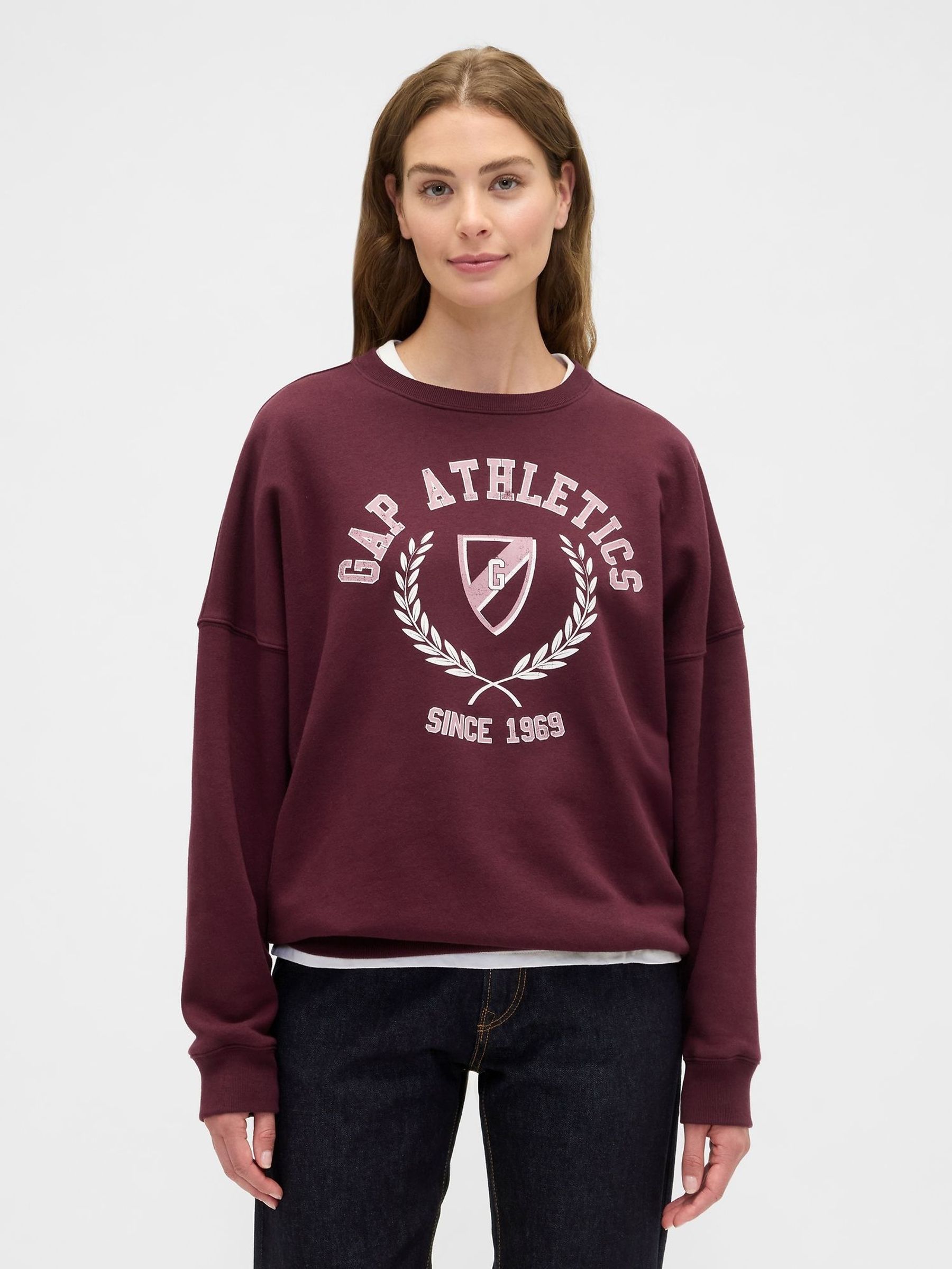Red Oversized Graphic Sweatshirt (H66744) | £35