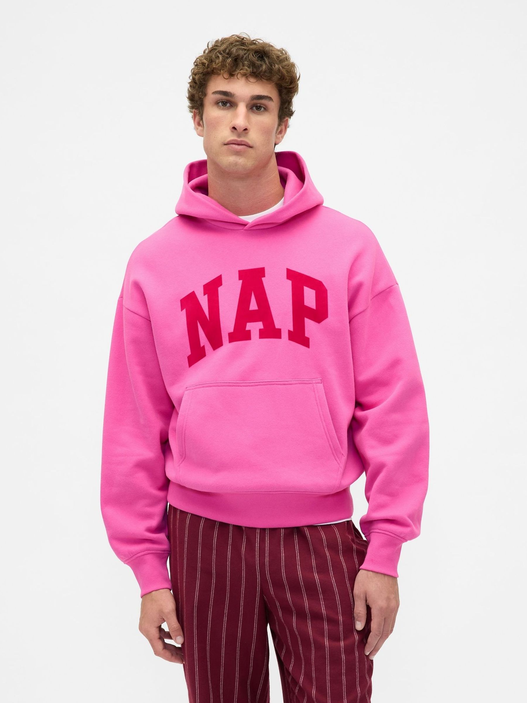 Pink VintageSoft Heavyweight NAP Logo Hoodie (H66745) | £45