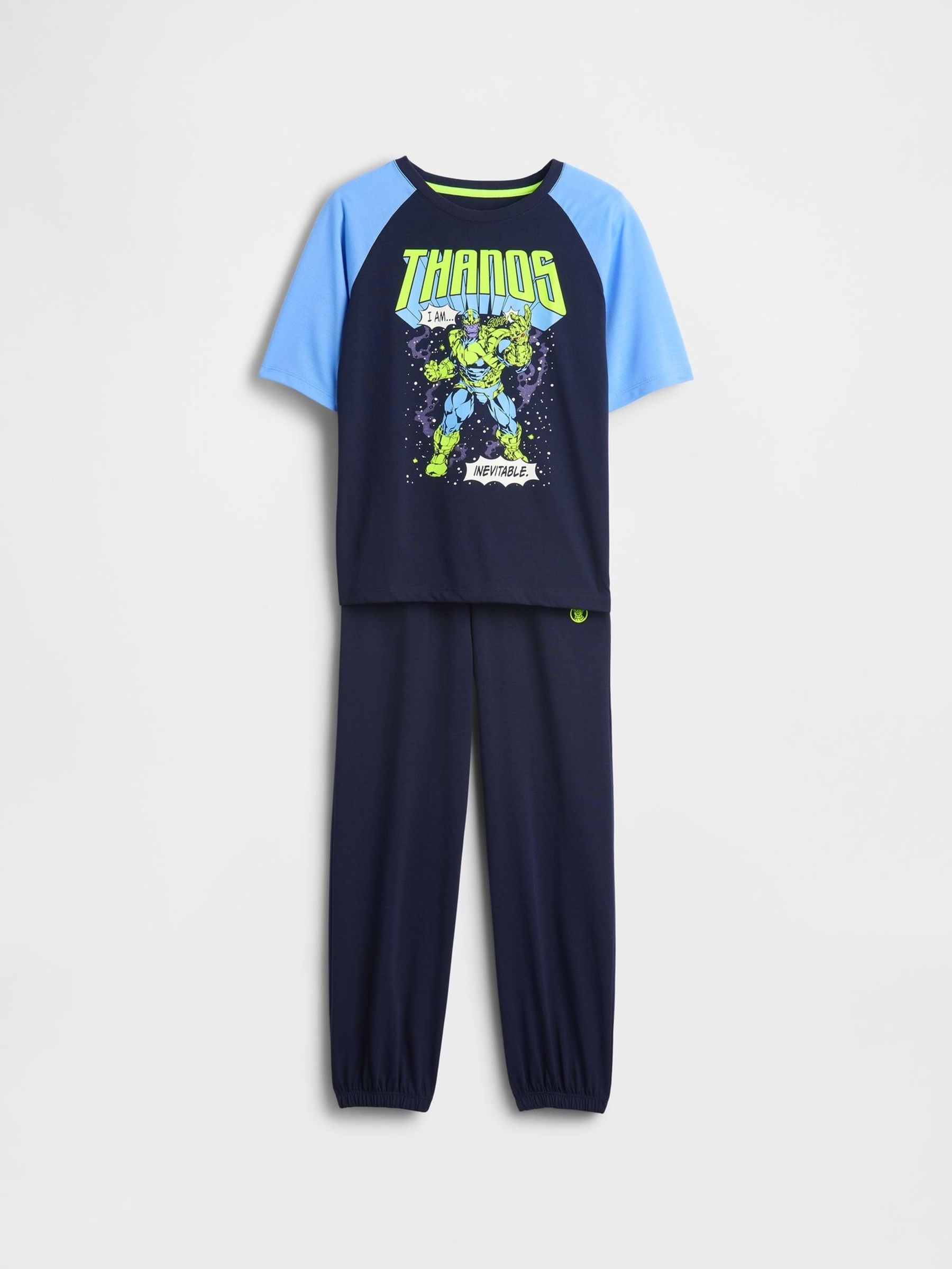 Navy Blue Marvel Pyjama Joggers Set (6-13yrs) (H66758) | £35